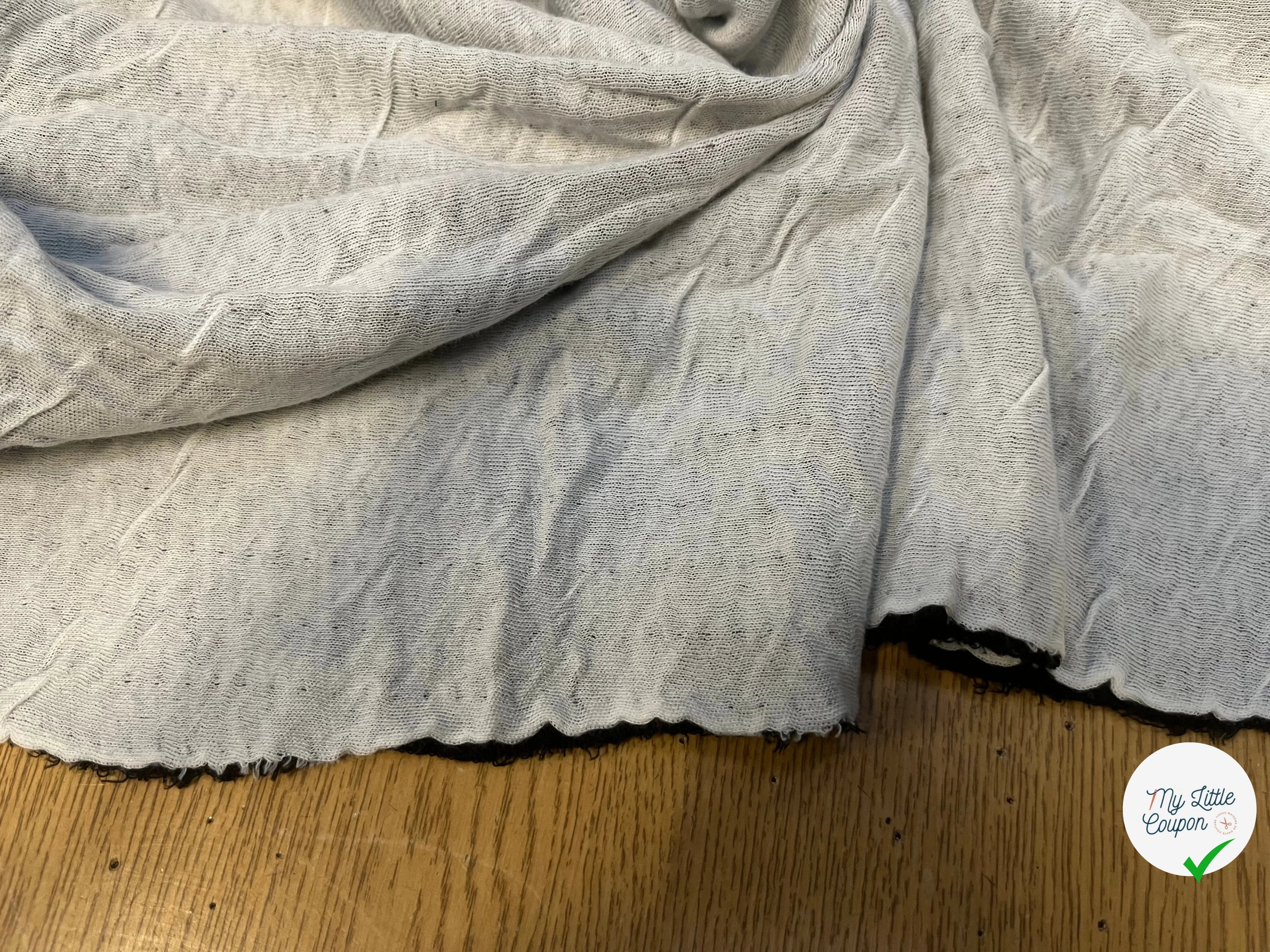 MAILLE COTON CONTRECOLLÉE ULTRA STRETCH NOIR ET BLANC - My Little Coupon