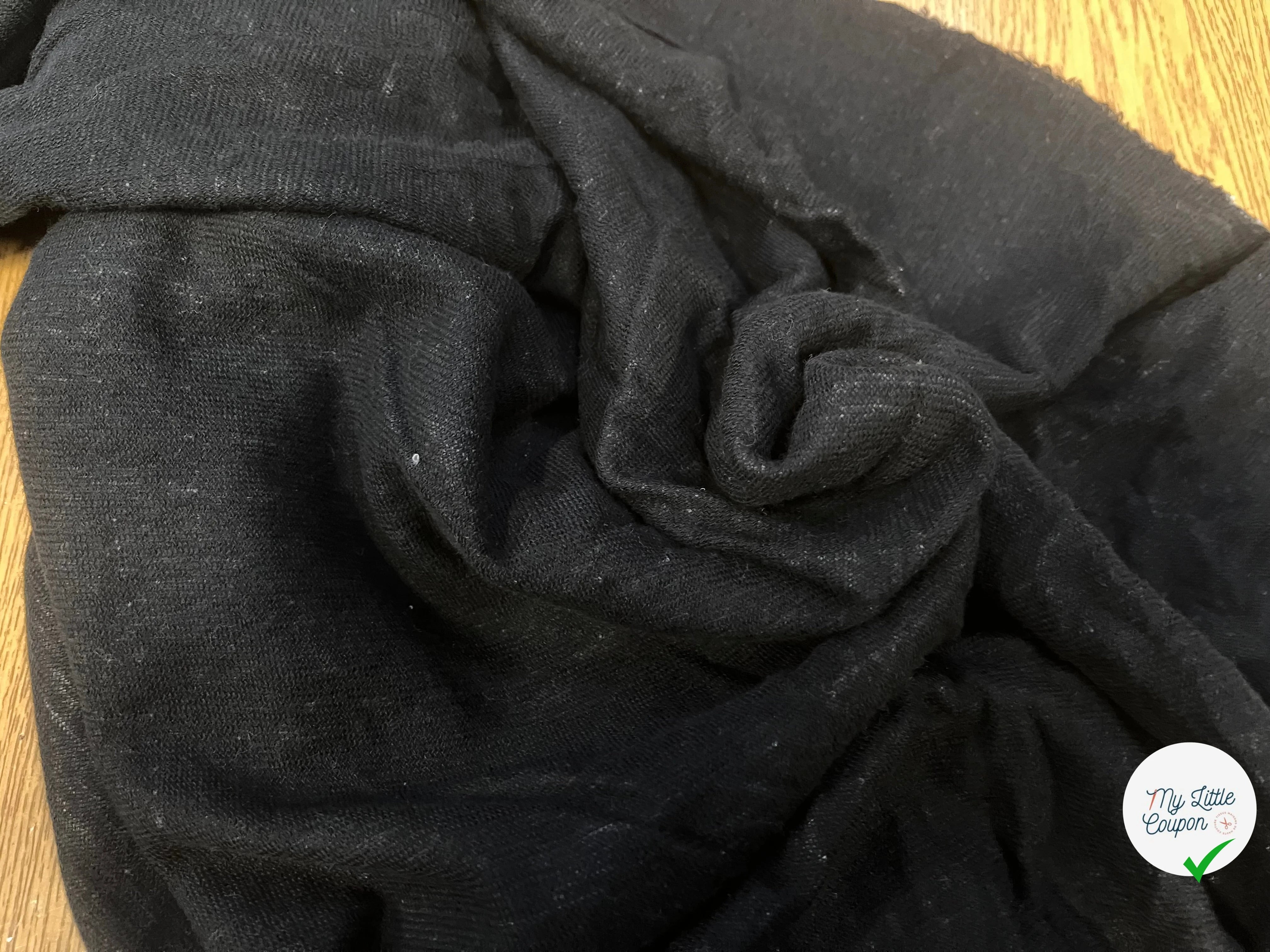 MAILLE COTON CONTRECOLLÉE ULTRA STRETCH NOIR ET BLANC - My Little Coupon
