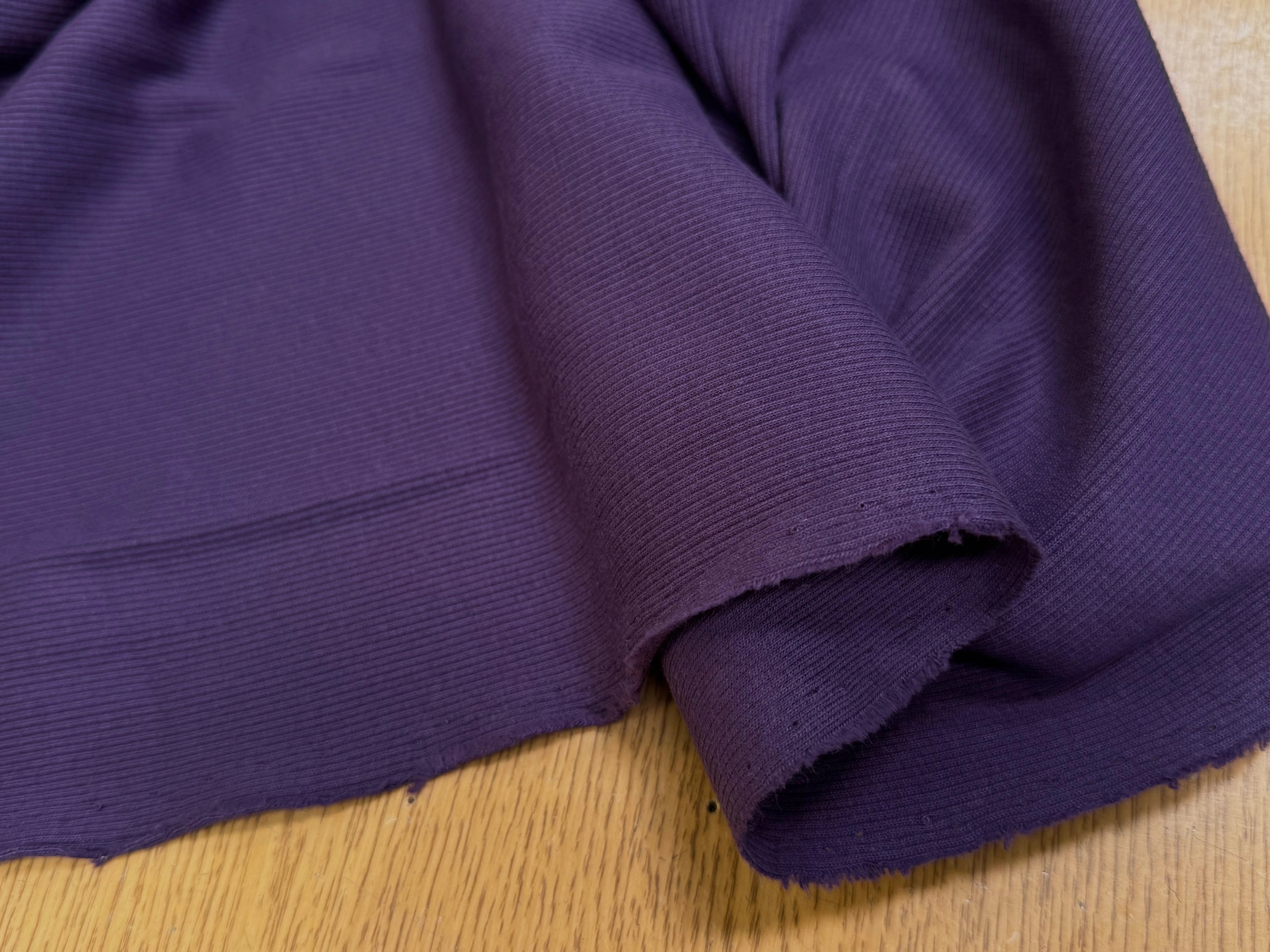 MAILLE COTON CÔTE 1X1 STRETCH NAVY - My Little Coupon
