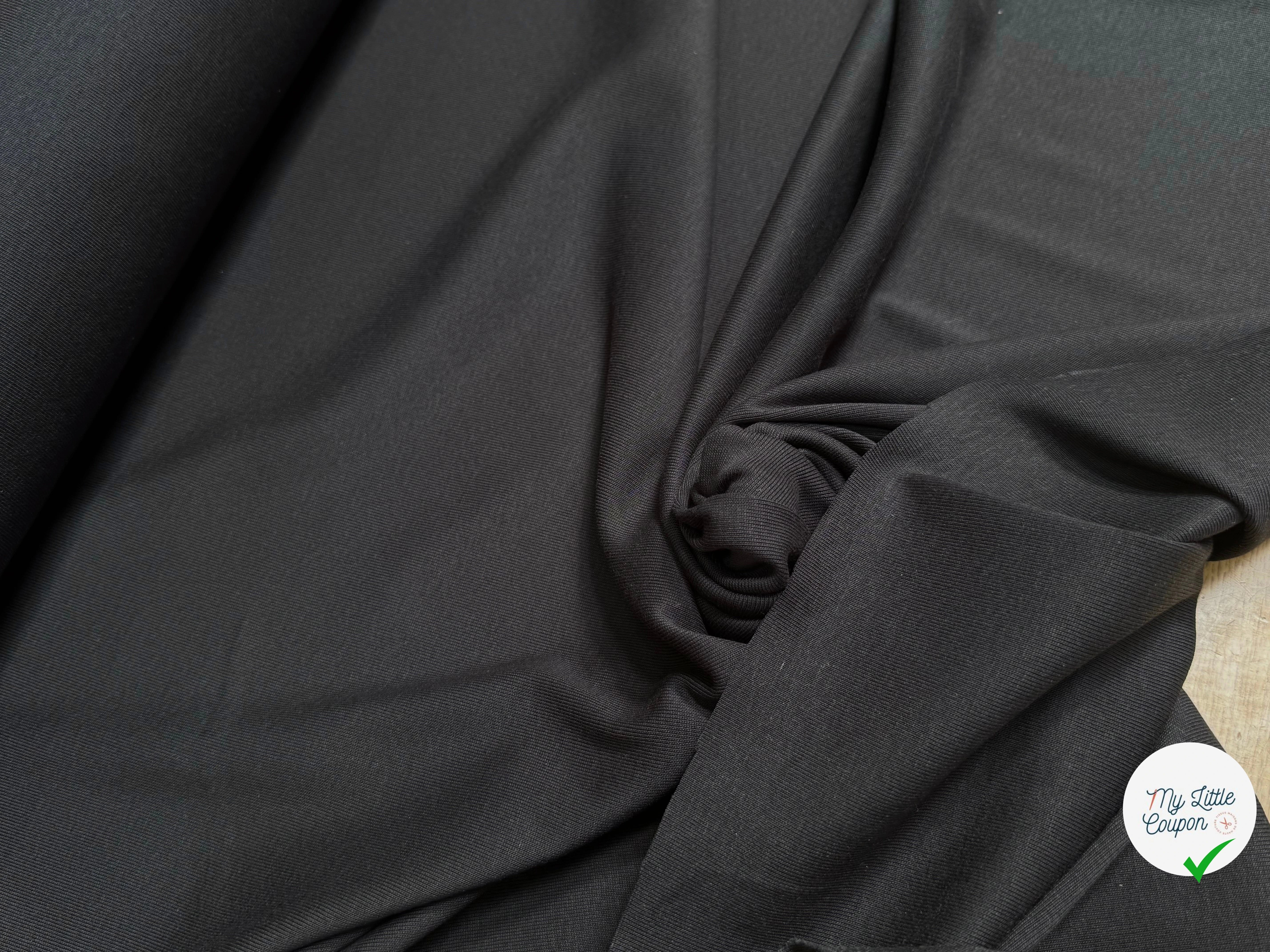 MAILLE COTON LEGER CÔTELÉE BLACK - My Little Coupon
