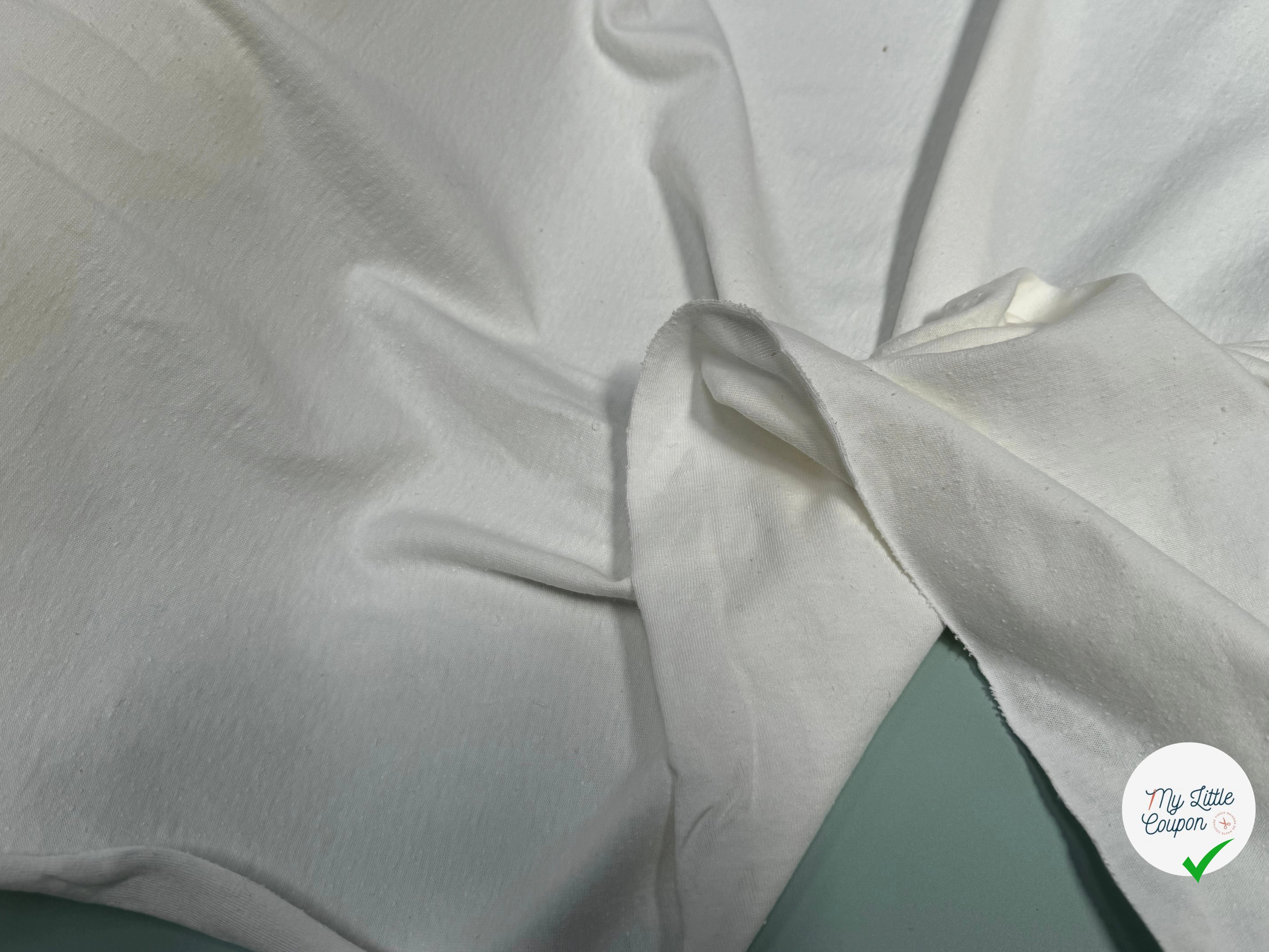 MAILLE COTON LOURD GRATÉE BELLE TENUE BLANC - My Little Coupon
