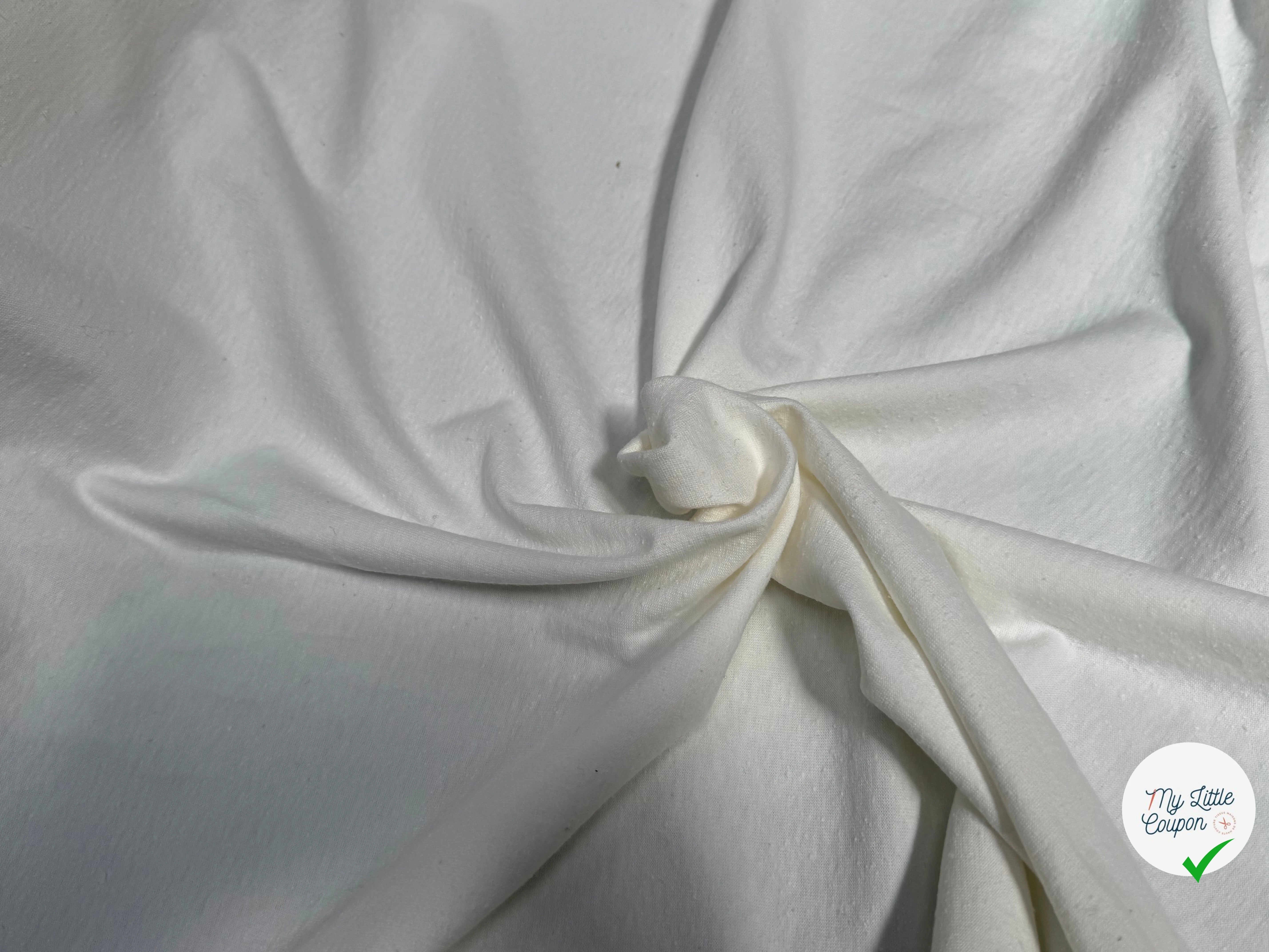 MAILLE COTON LOURD GRATÉE BELLE TENUE BLANC - My Little Coupon