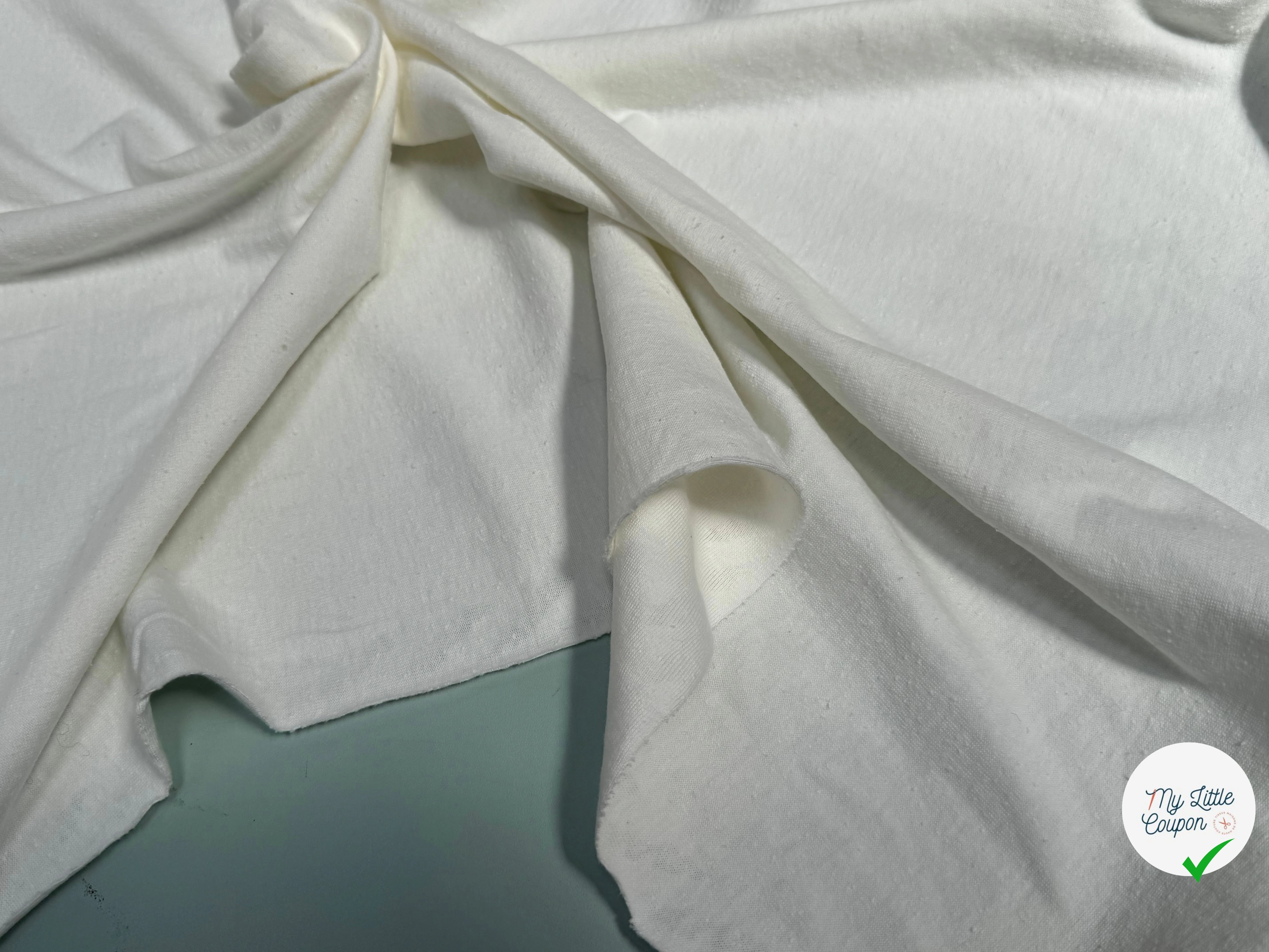 MAILLE COTON LOURD GRATÉE BELLE TENUE BLANC - My Little Coupon