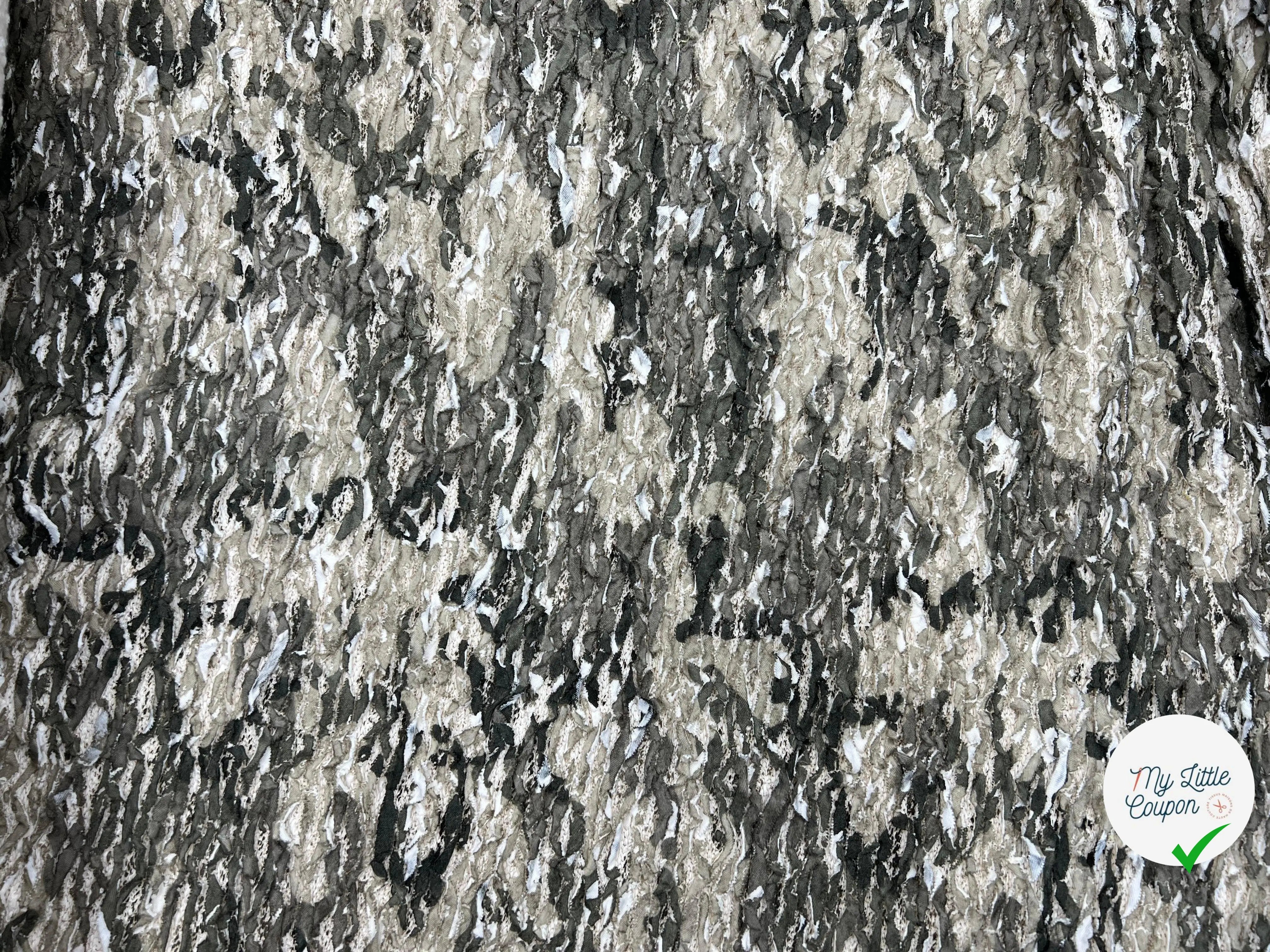 MAILLE COTON LOURDE CAMOUFLAGE GHILLIE GHILLIE CHIC - coupon de 2 mètres 90 - My Little Coupon - tissu - coudre