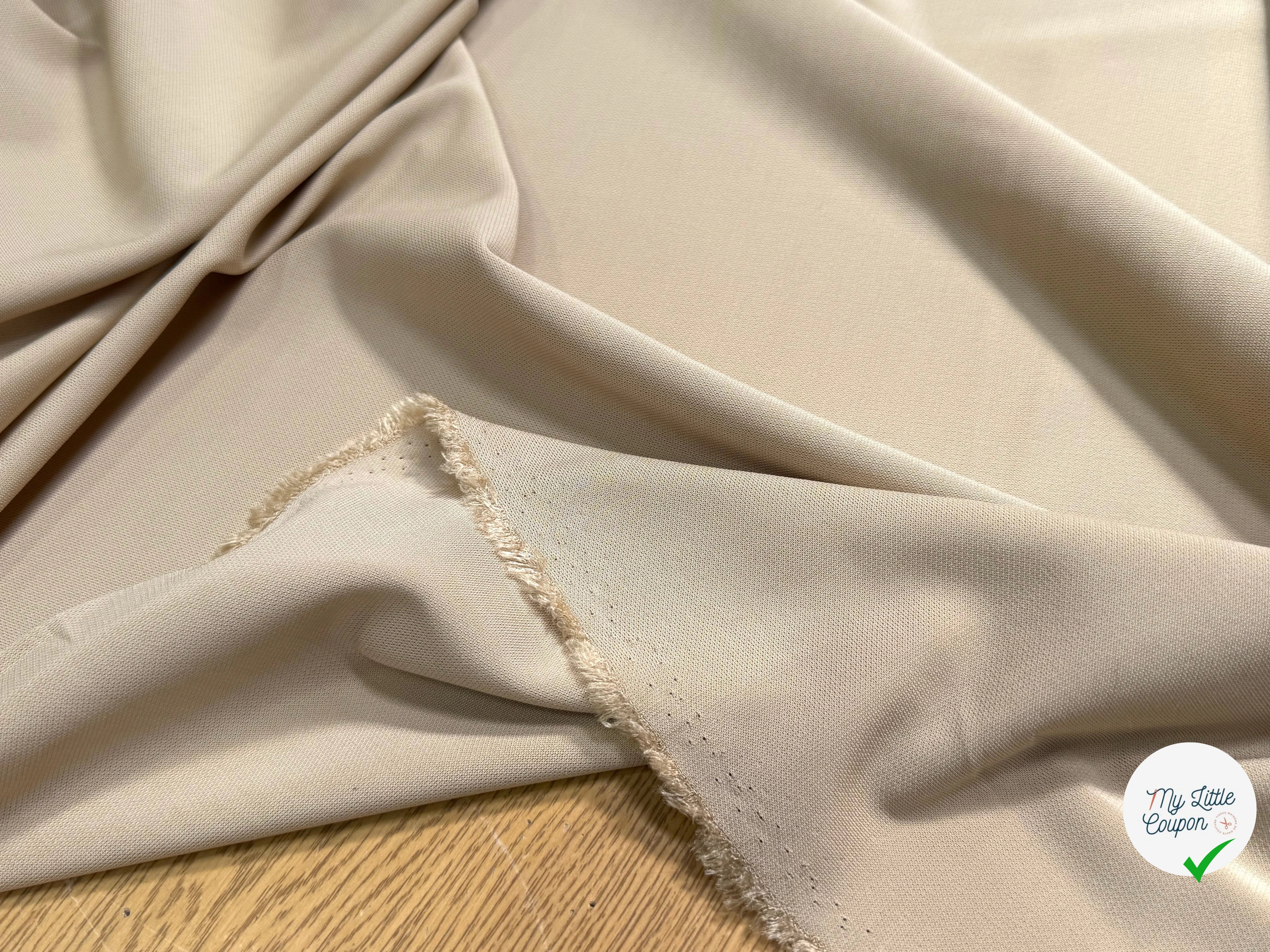 MAILLE CREPÉE STRETCH BEIGE CRÈME - My Little Coupon