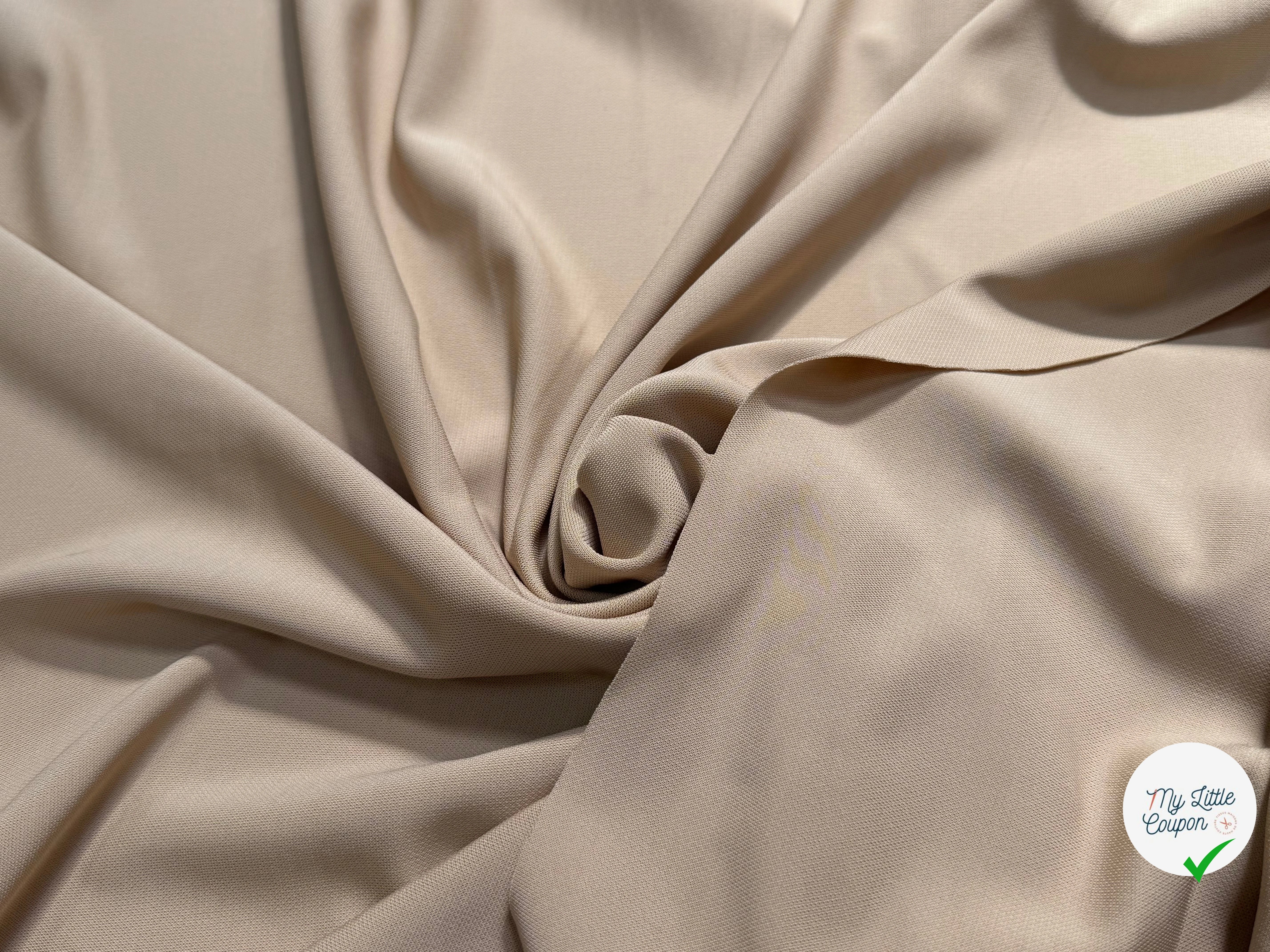 MAILLE CREPÉE STRETCH BEIGE CRÈME - My Little Coupon