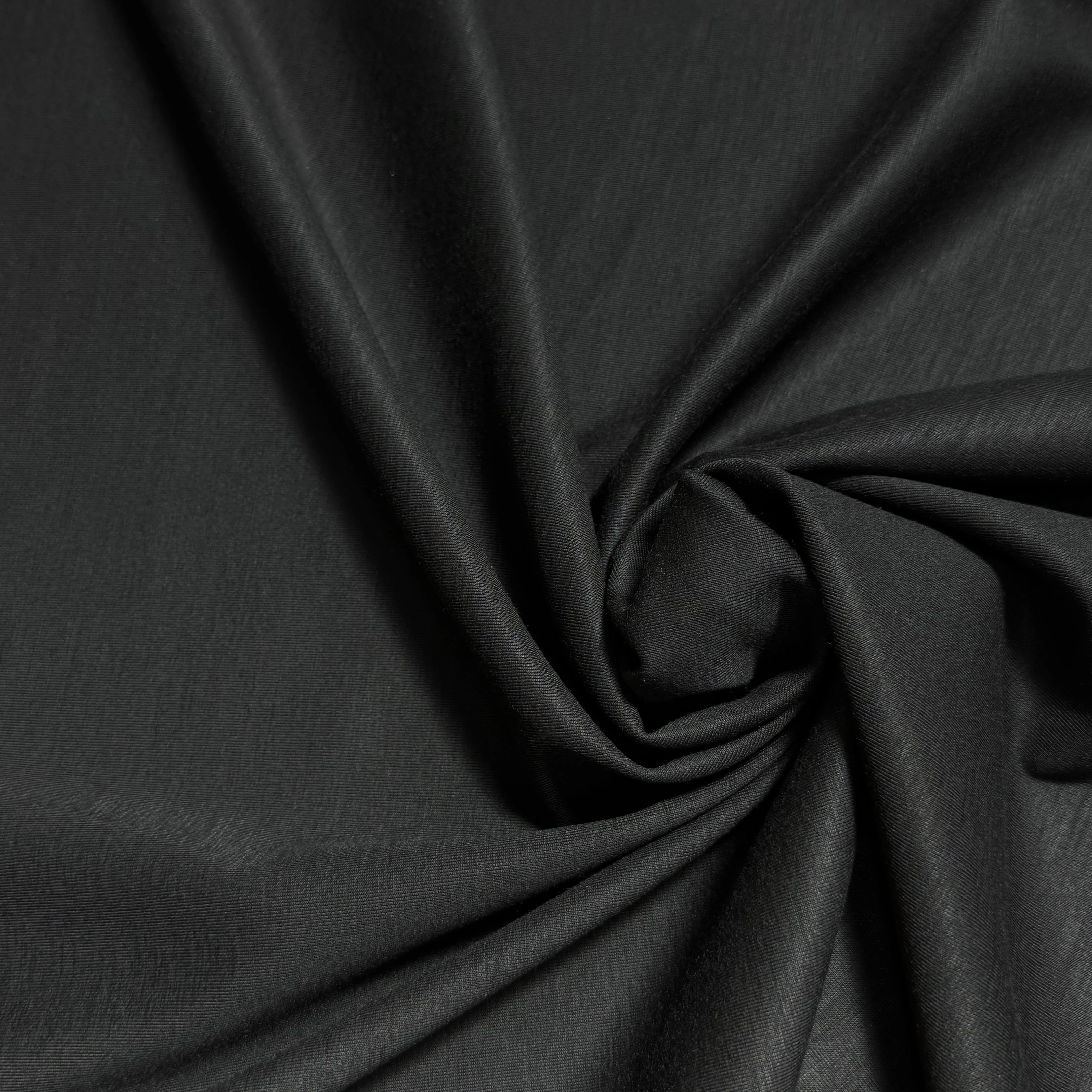 MAILLE DE COTON LOURDE SATINÉE TRÈS BELLE TENUE NOIR - My Little Coupon