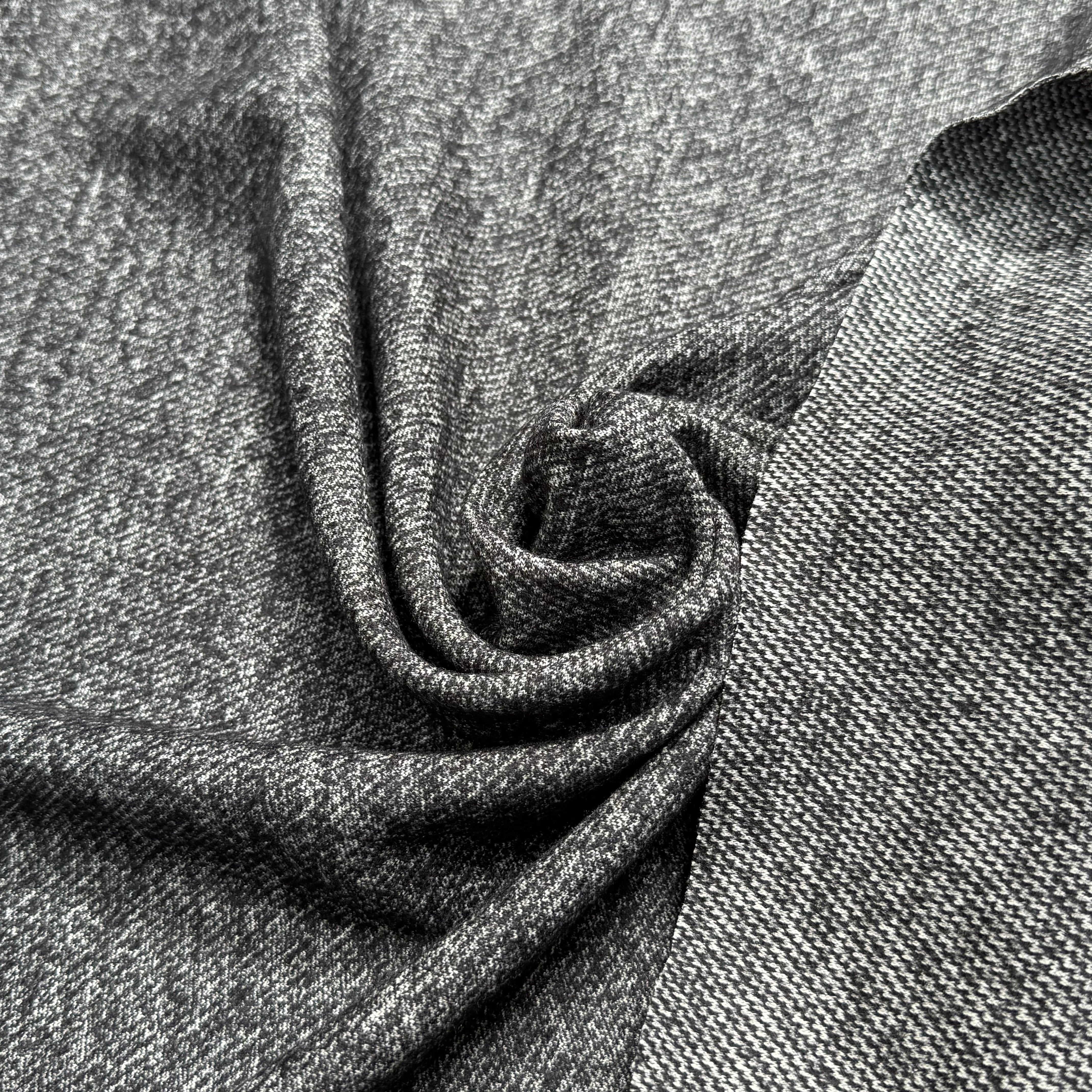 MAILLE DE LAINE TISSÉE ULTRA STRETCH GRIS CHINÉ - My Little Coupon