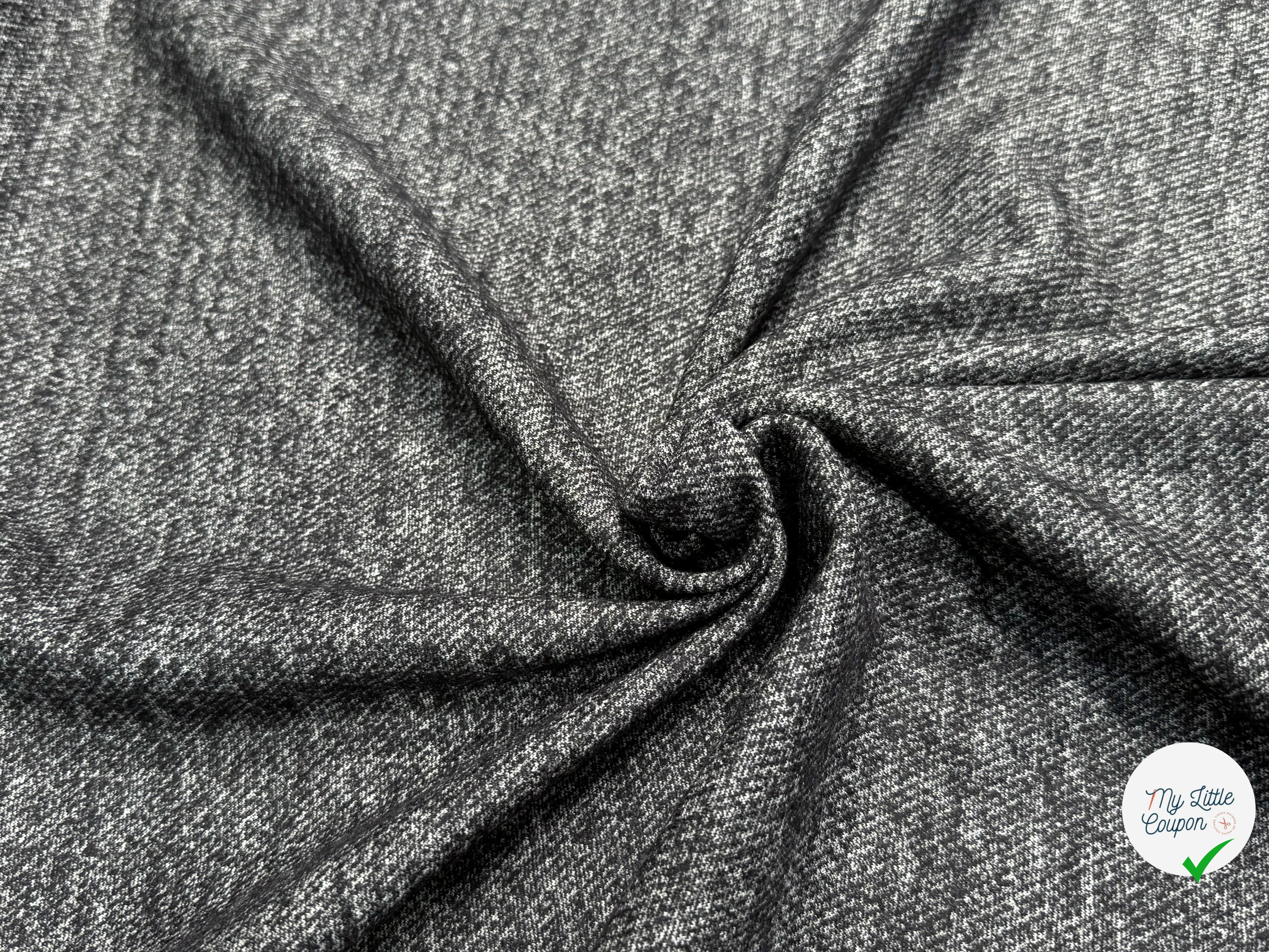 MAILLE DE LAINE TISSÉE ULTRA STRETCH GRIS CHINÉ - My Little Coupon