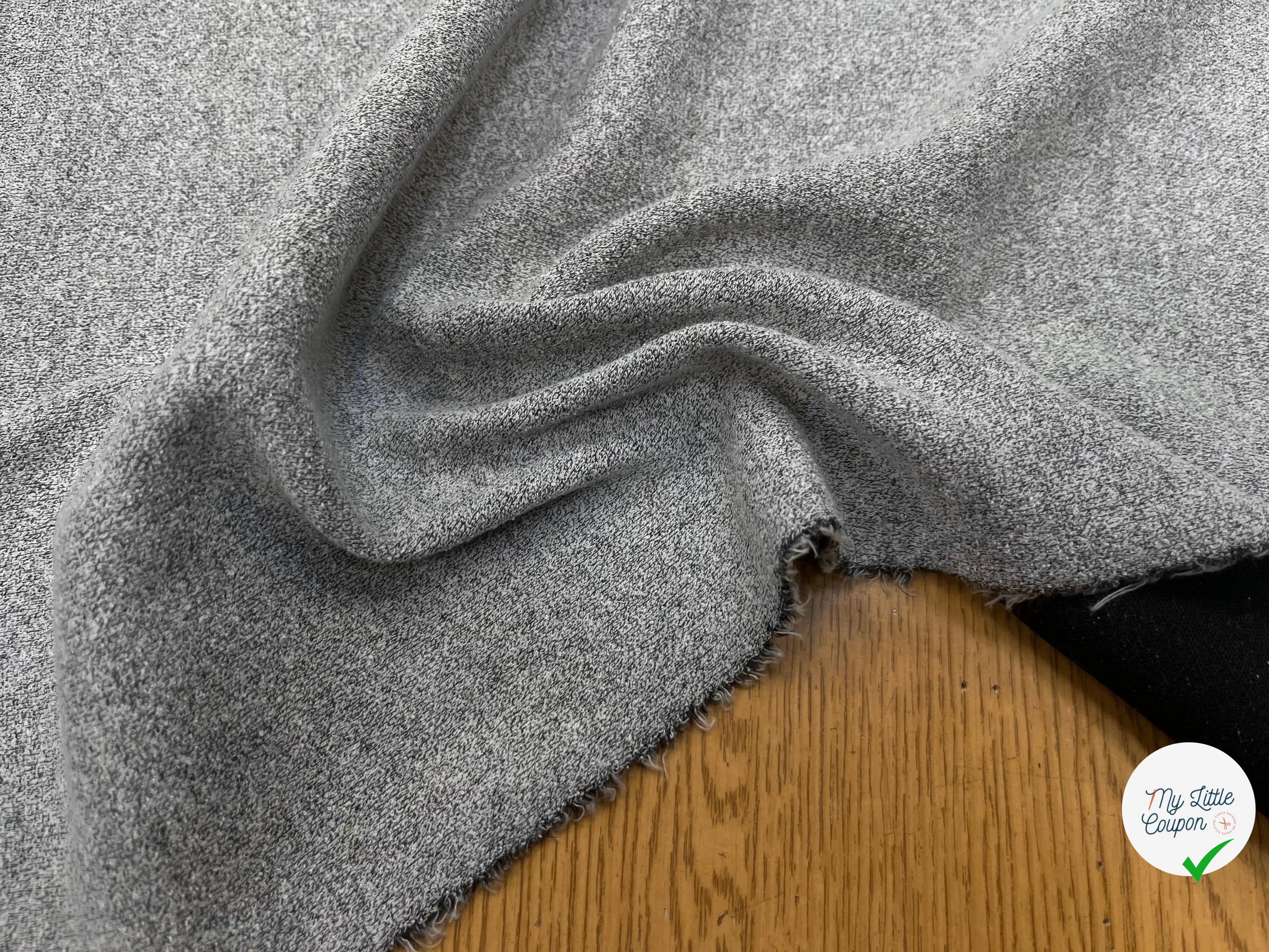 MAILLE ÉPONGE GRIS CHINÉE 150CM - My Little Coupon