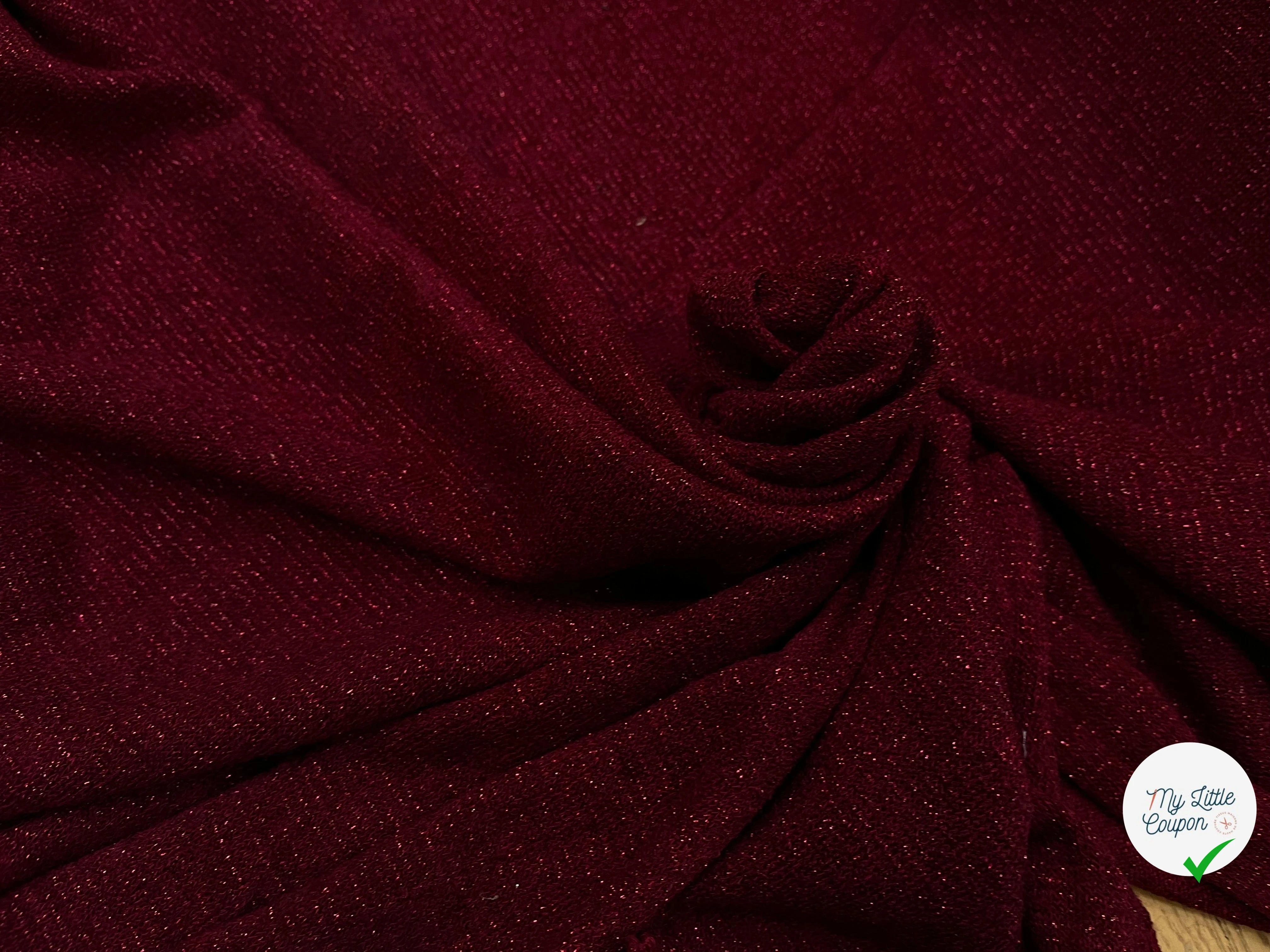 MAILLE FÊTE LÉGÈREMENT BRILLANTE ROUGE BORDEAUX - My Little Coupon