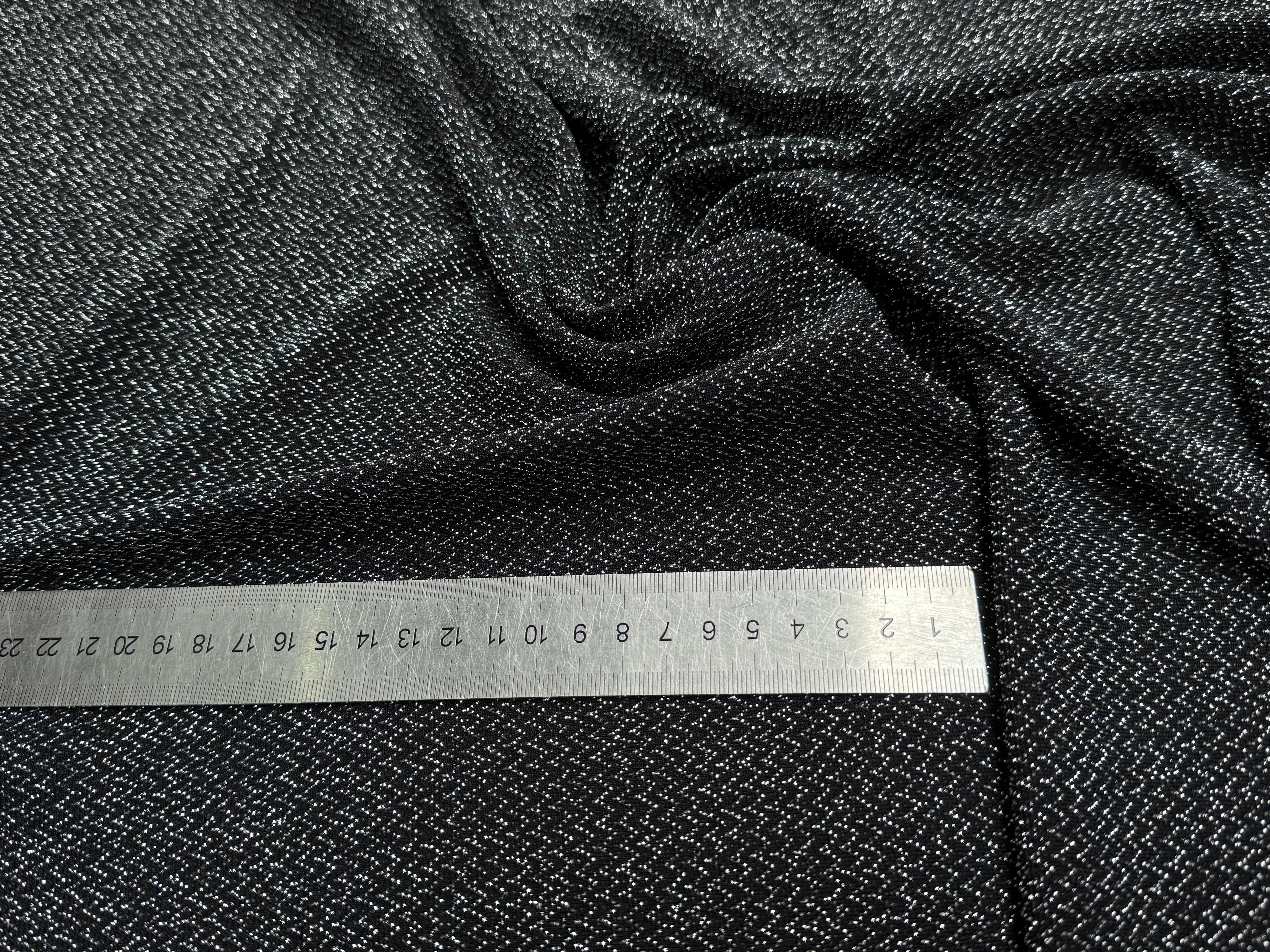 MAILLE FÊTE ULTRA STRETCH BRILLANT BLACK SILVER - My Little Coupon