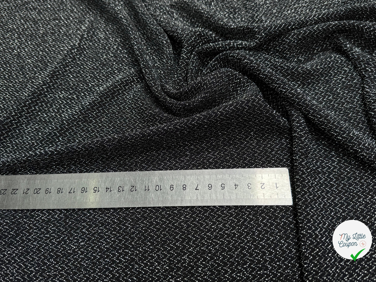 MAILLE FÊTE ULTRA STRETCH BRILLANT BLACK SILVER - My Little Coupon