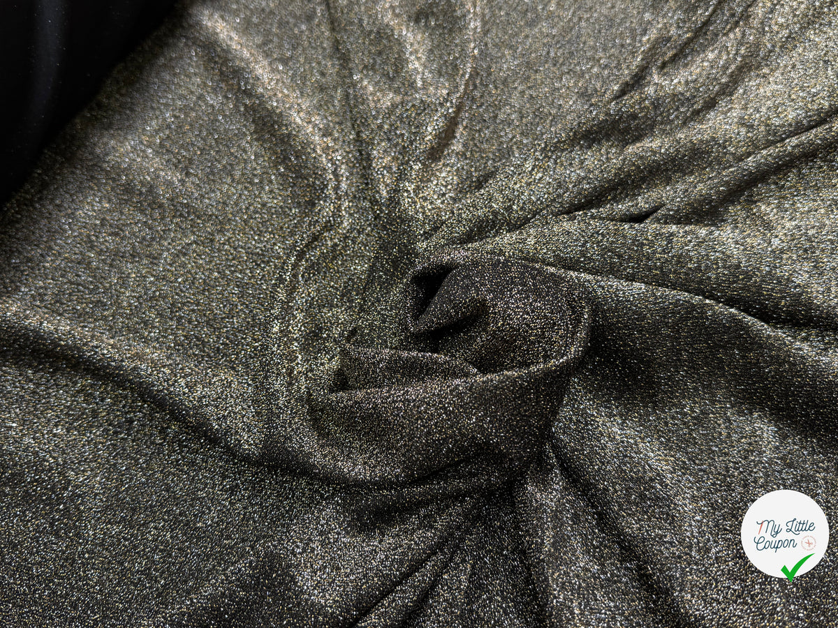 MAILLE FÊTE ULTRA STRETCH BRILLANT OR ARGENTÉ POLY FRENCH TERRY 2 TONE - My Little Coupon