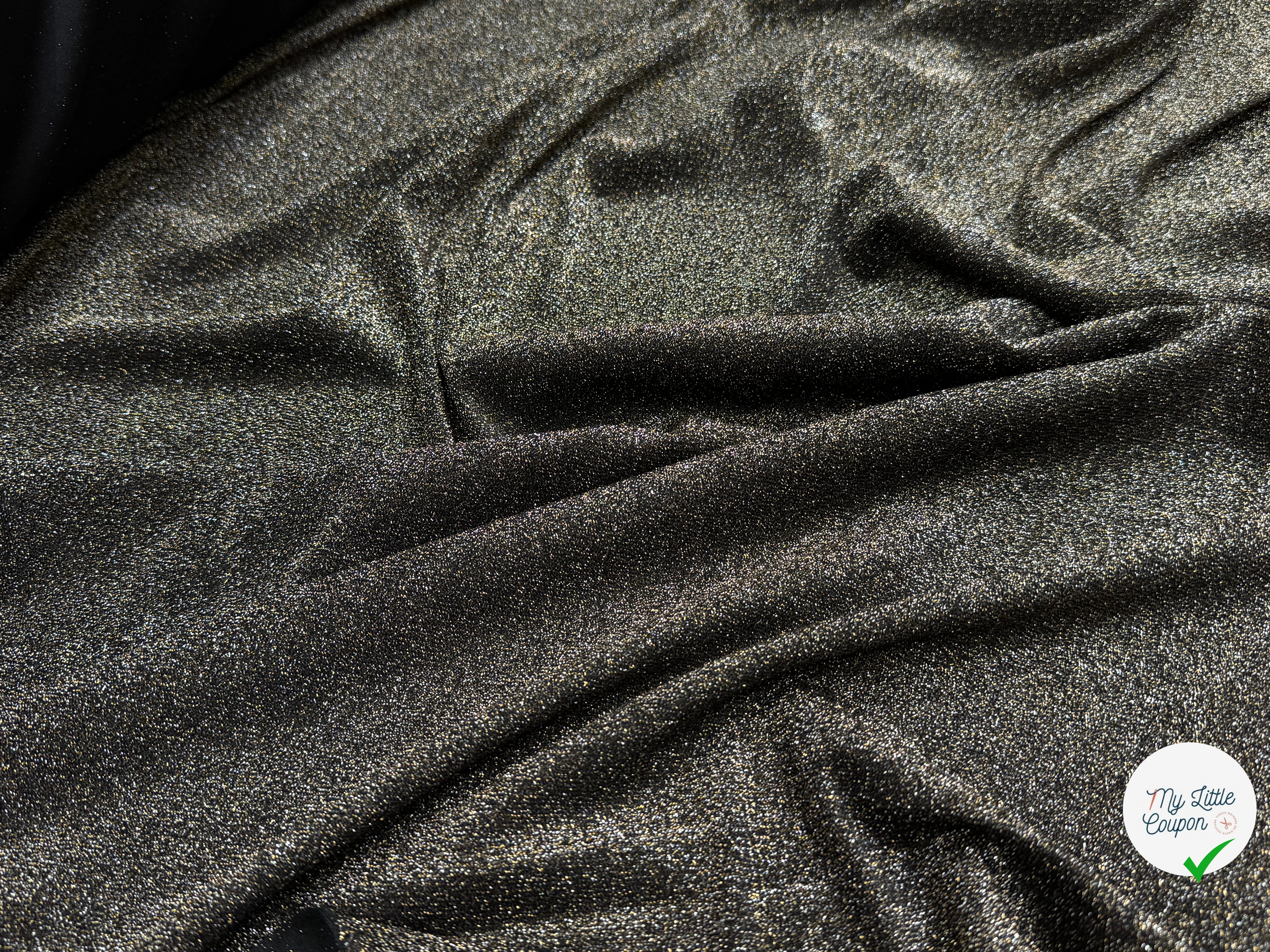MAILLE FÊTE ULTRA STRETCH BRILLANT OR ARGENTÉ POLY FRENCH TERRY 2 TONE - My Little Coupon