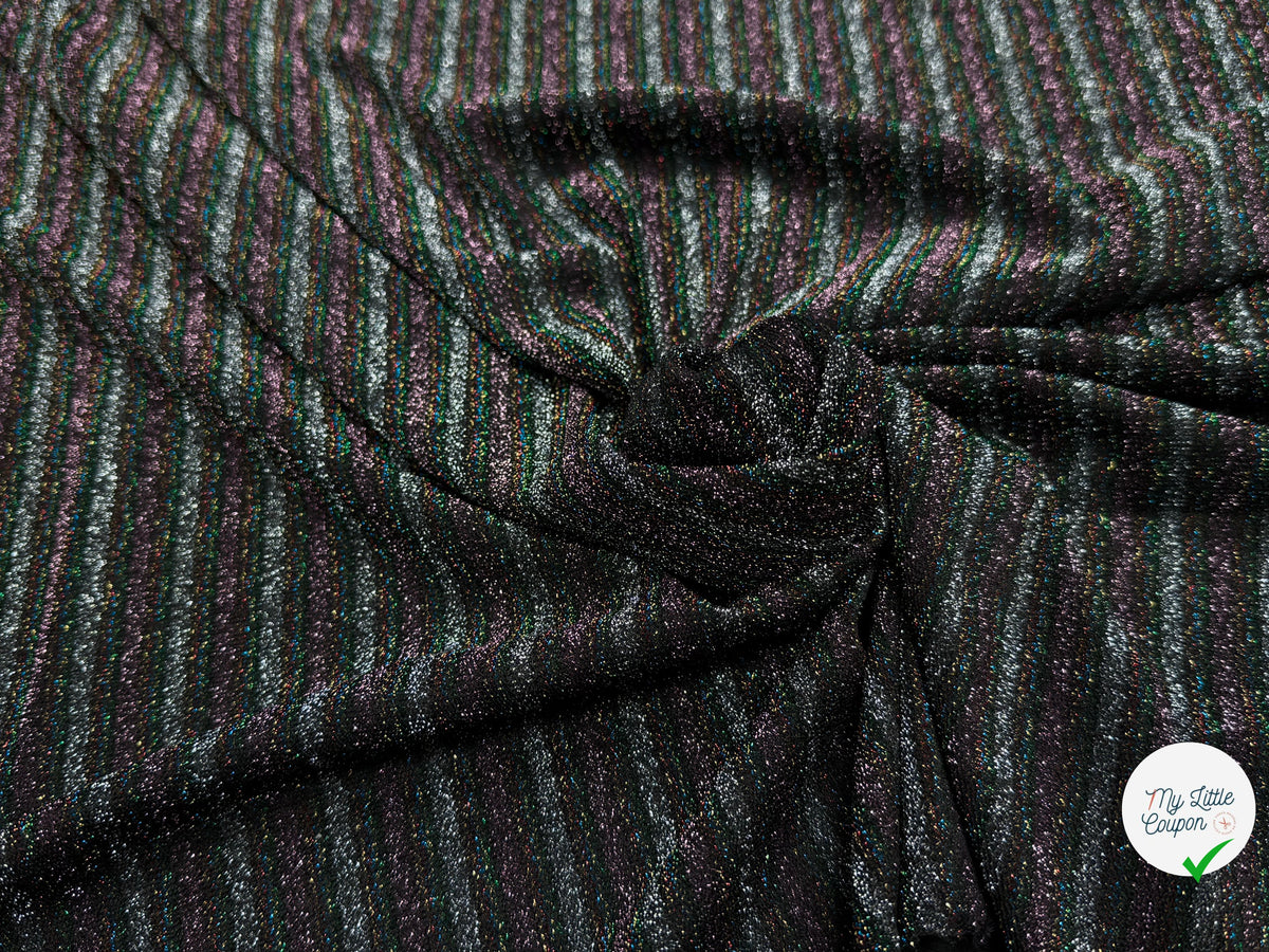 MAILLE FÊTE ULTRA STRETCH BRILLANT BLACK SILVER - My Little Coupon