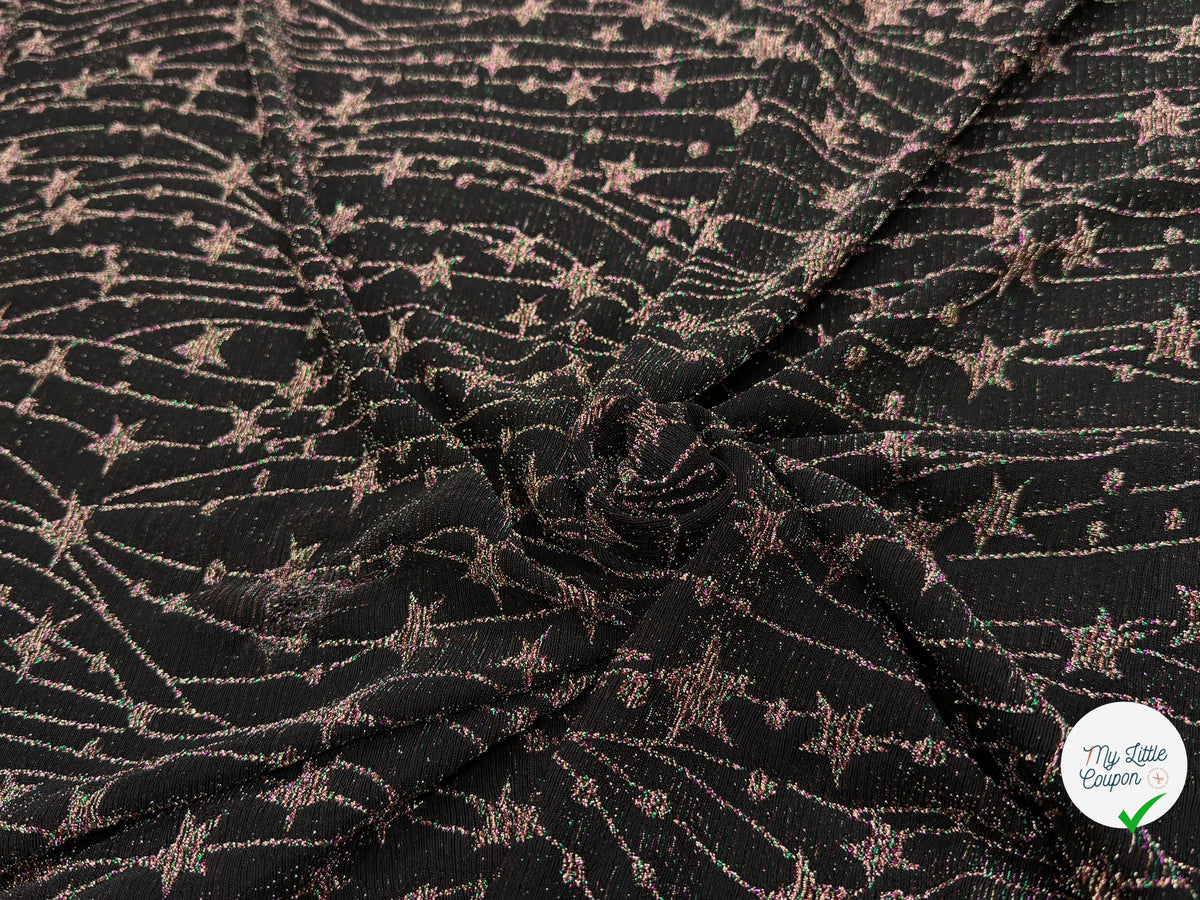 MAILLE FÊTE ULTRA STRETCH BRILLANT FEU D'ARTIFICE POLY MULTICOL VIOLET AS HANGER - My Little Coupon