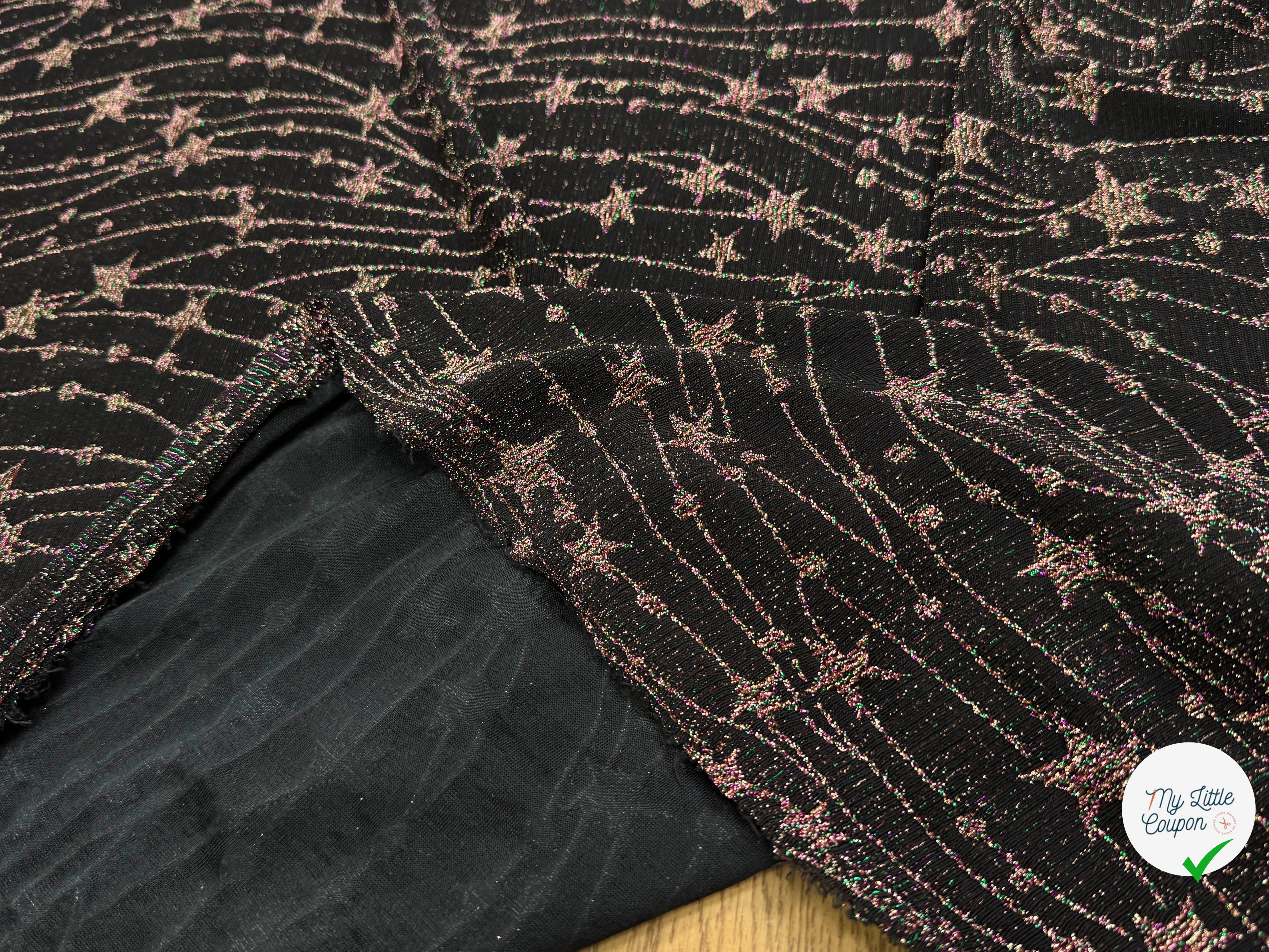 MAILLE FÊTE ULTRA STRETCH BRILLANT FEU D'ARTIFICE POLY MULTICOL VIOLET AS HANGER - My Little Coupon