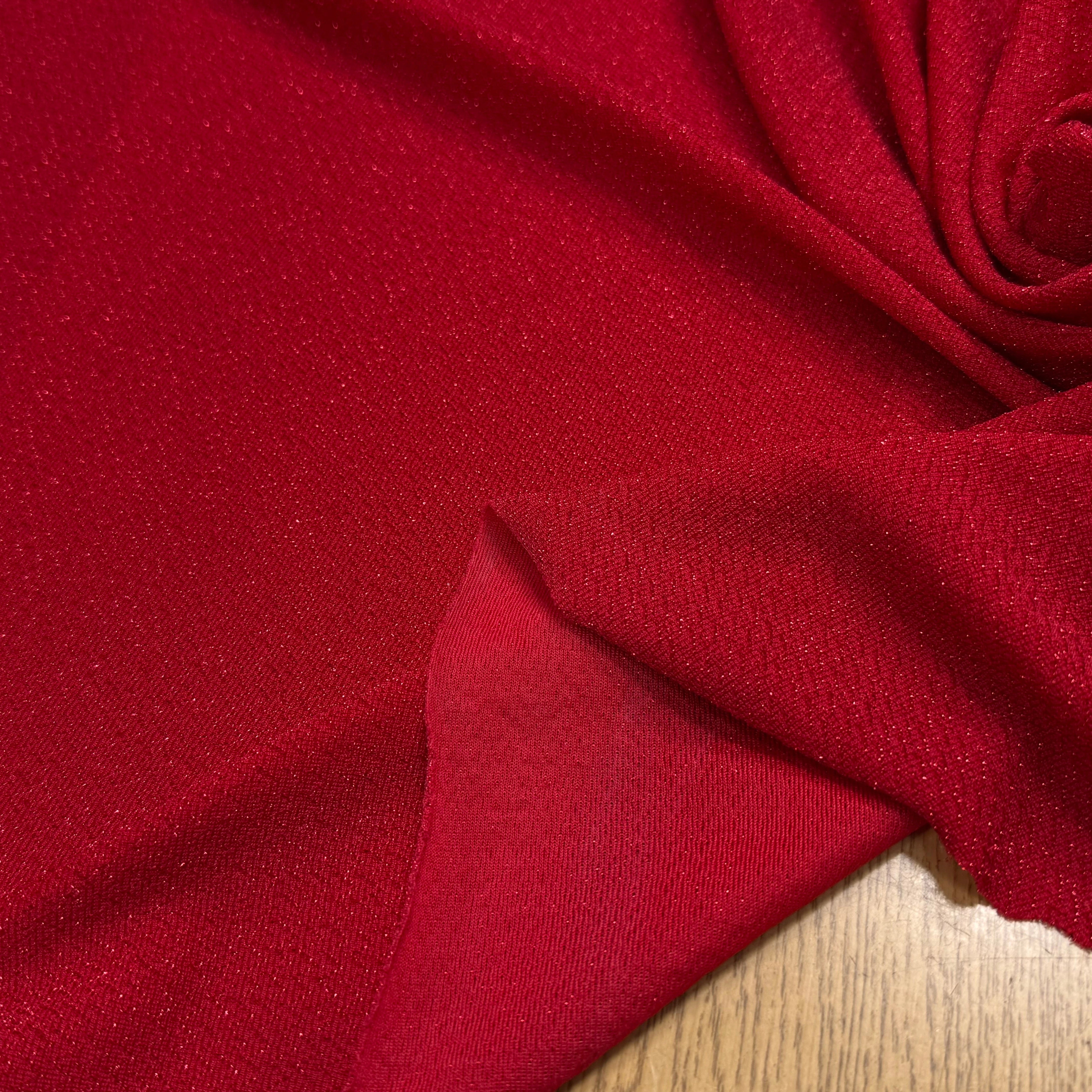 MAILLE FÊTE ULTRA STRETCH BRILLANT RED - My Little Coupon