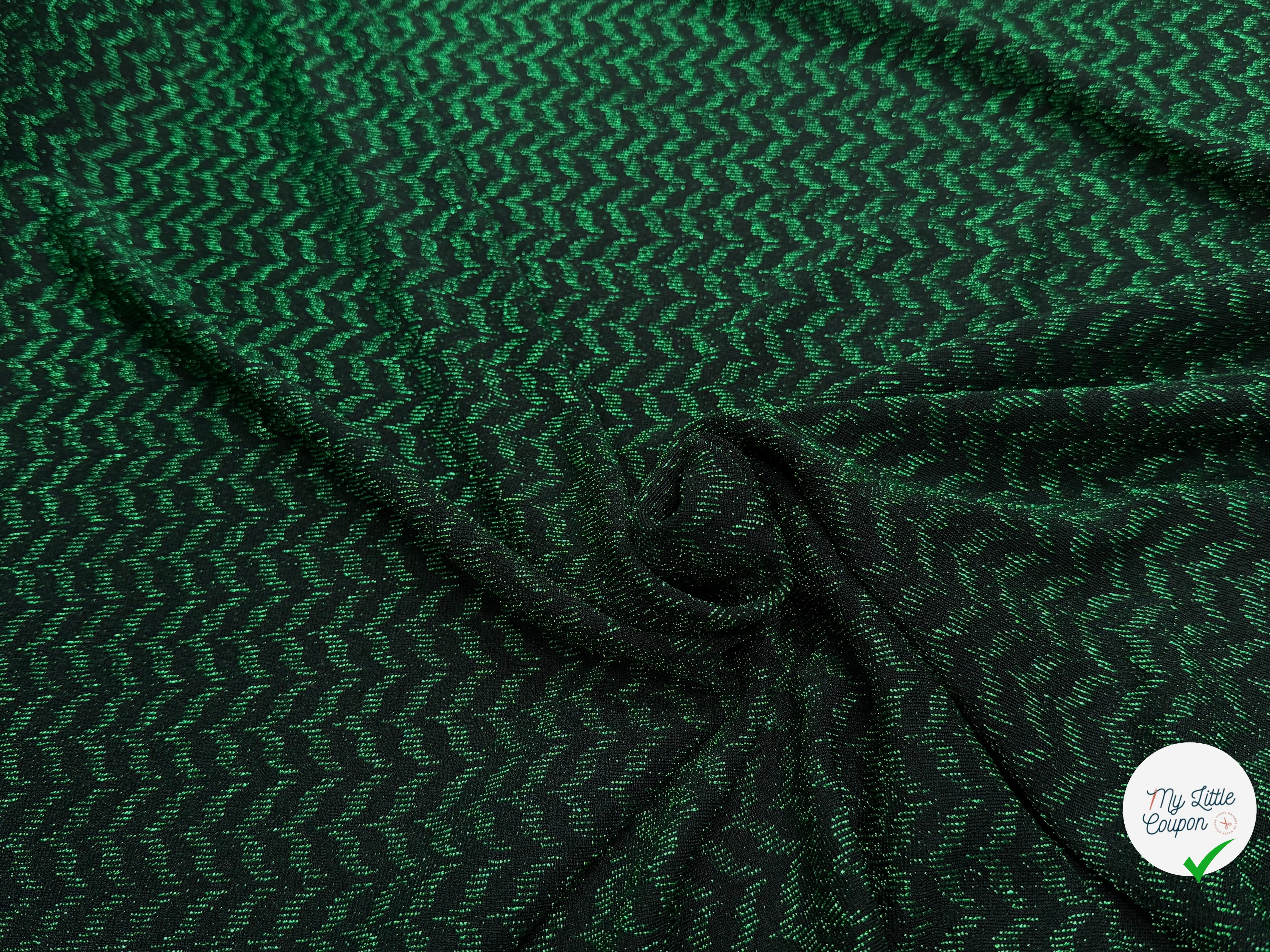 MAILLE FÊTE ULTRA STRETCH BRILLANT VERT - My Little Coupon