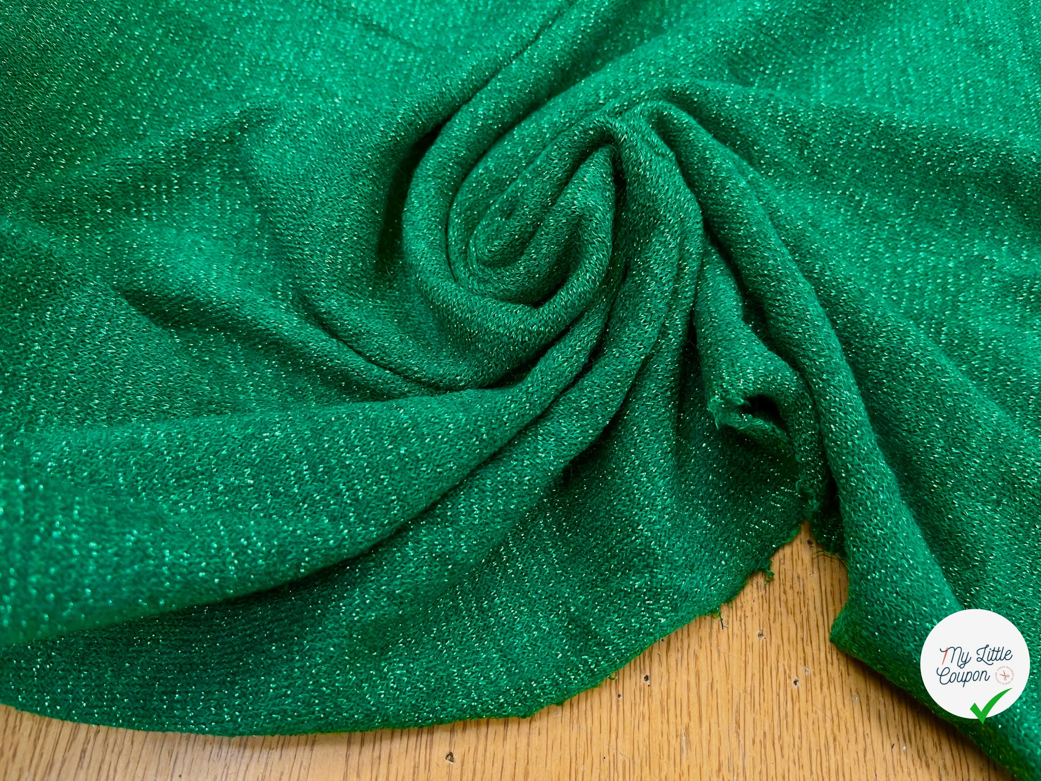 MAILLE FÊTE VERT LEGREMENT BRILLANTE - My Little Coupon