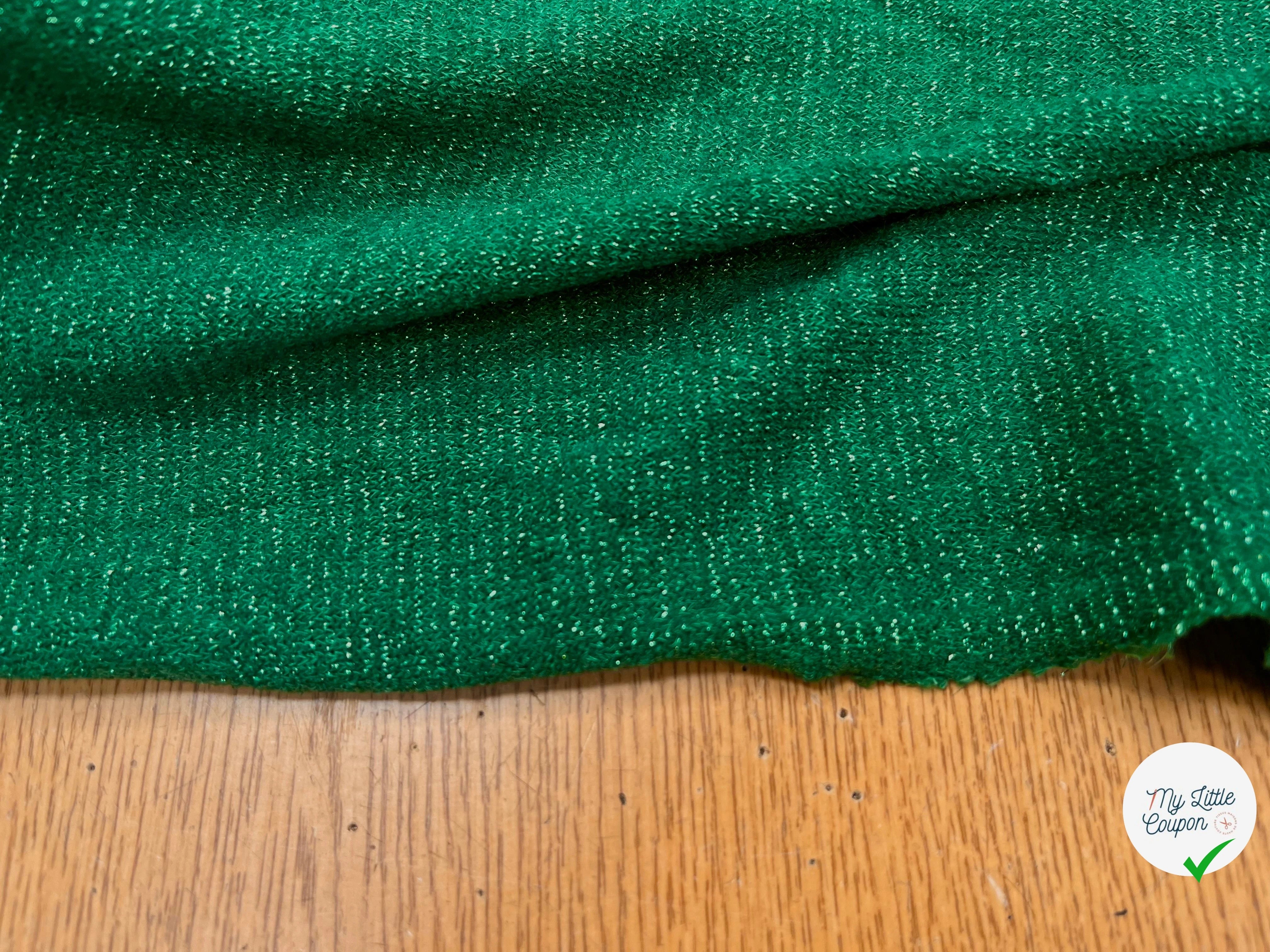 MAILLE FÊTE VERT LEGREMENT BRILLANTE - My Little Coupon