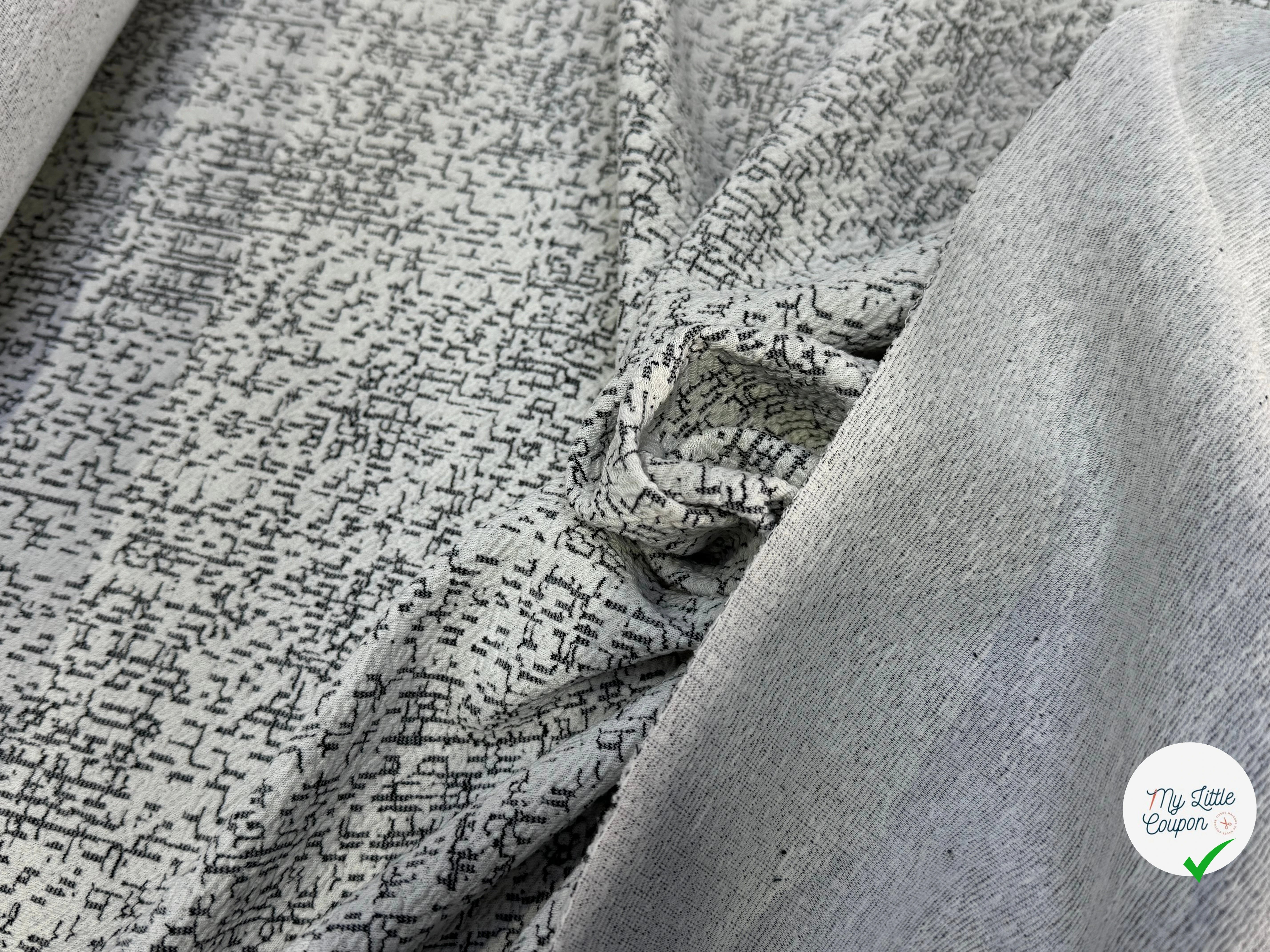 MAILLE JACQUARD BLANC GRIS - My Little Coupon