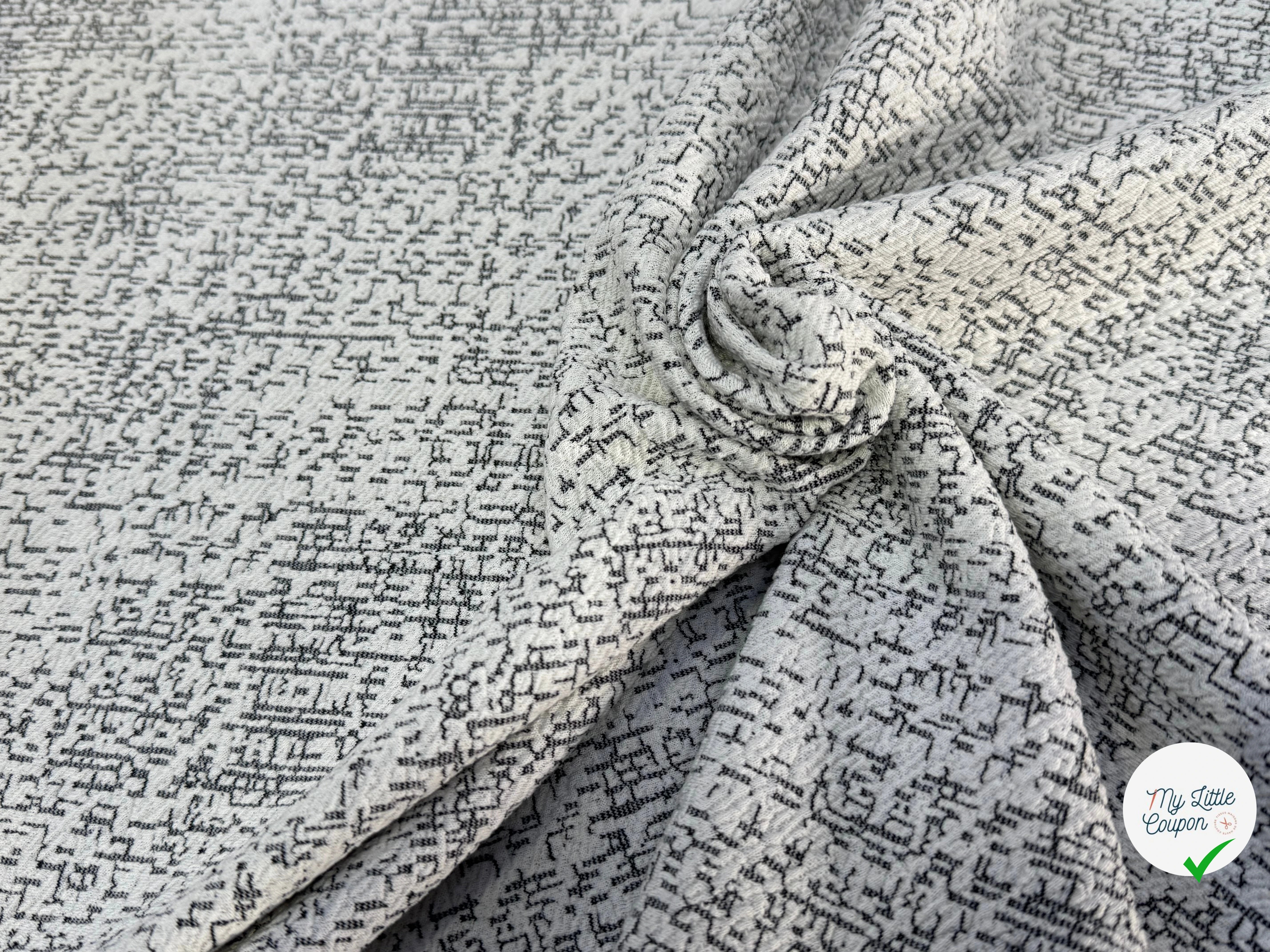 MAILLE JACQUARD BLANC GRIS - My Little Coupon