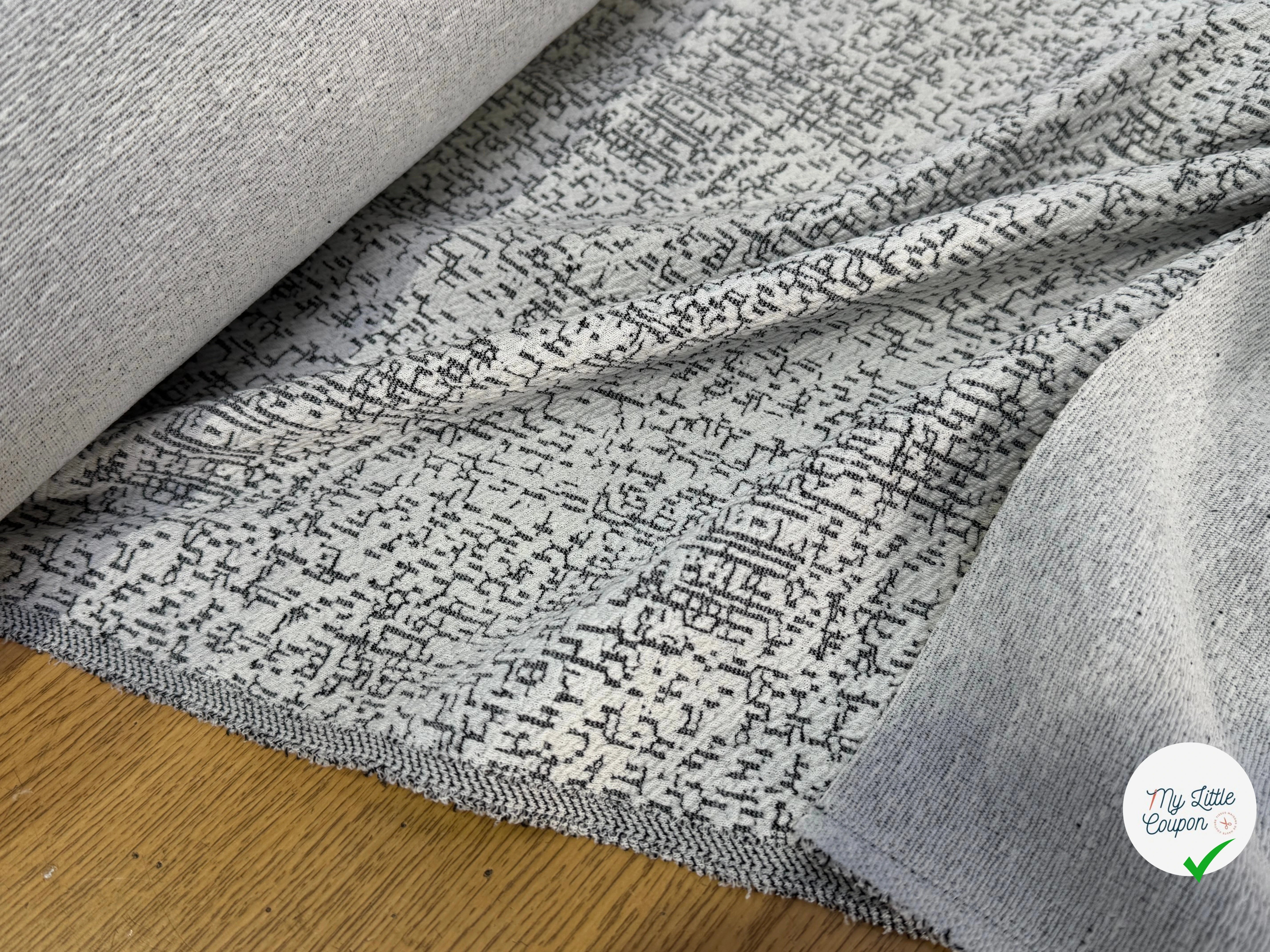 MAILLE JACQUARD BLANC GRIS - My Little Coupon