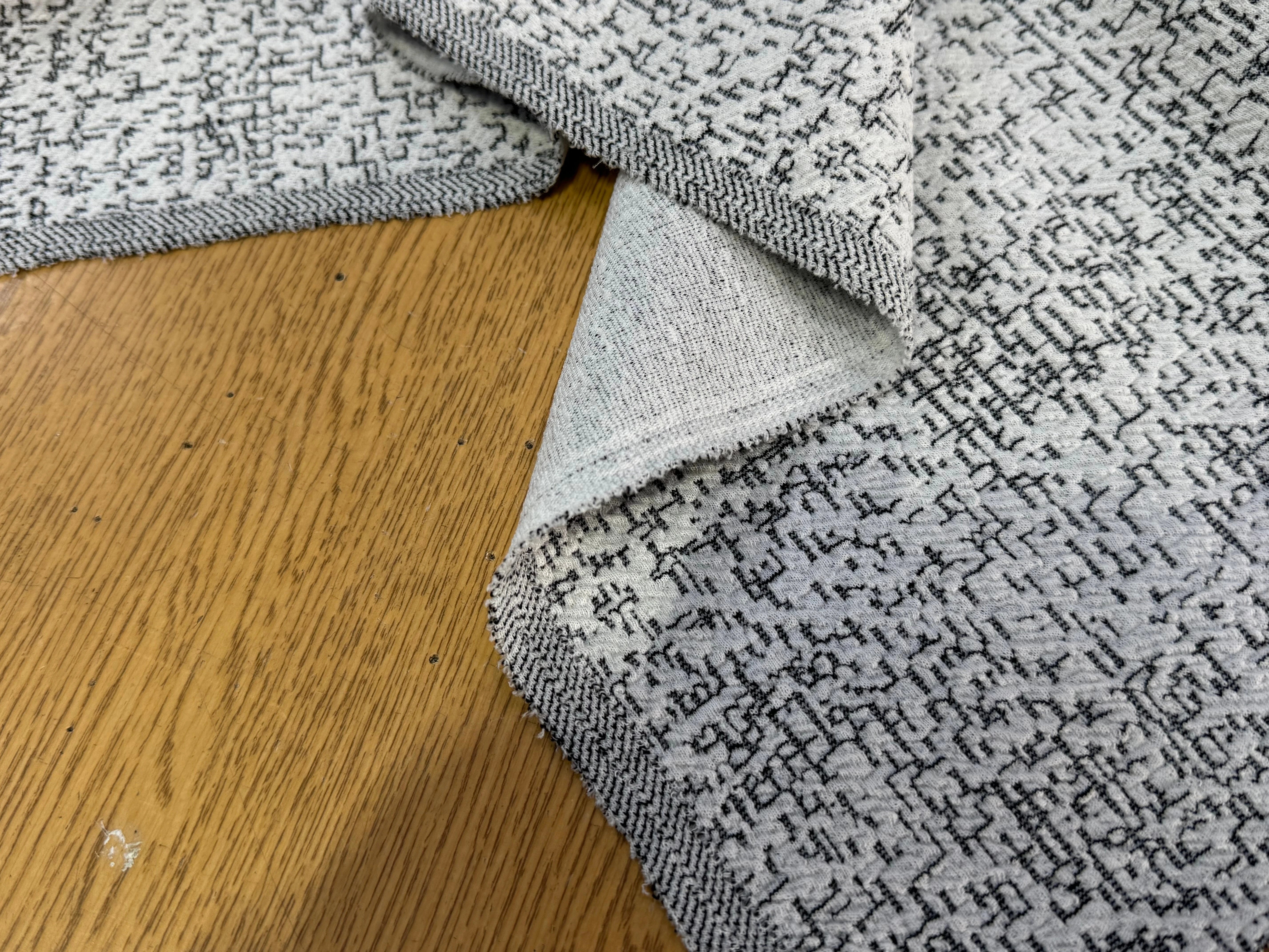 MAILLE JACQUARD BLANC GRIS - My Little Coupon
