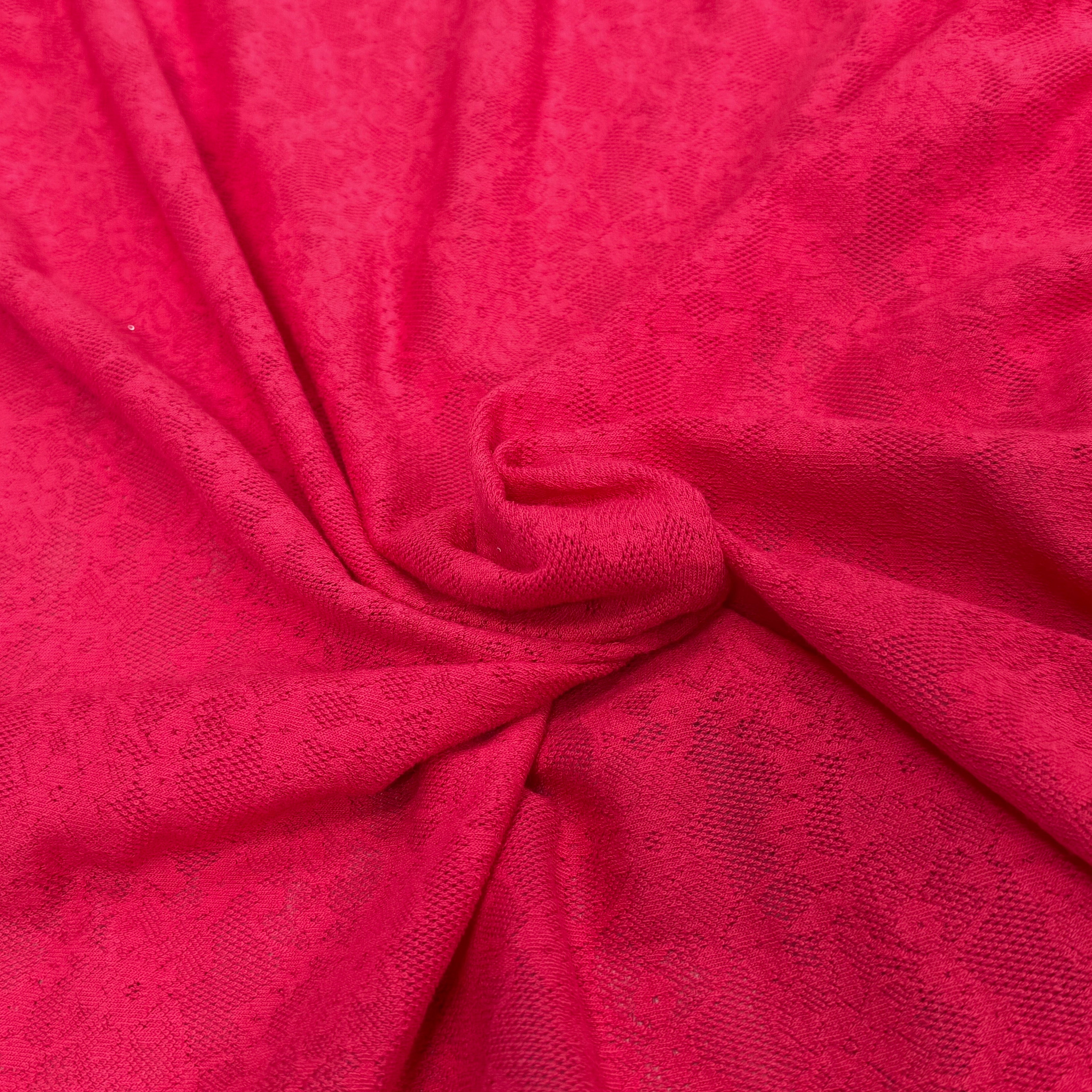 MAILLE JACQUARD DENTELLE MARGUERITE ROUGE/ROSE - My Little Coupon