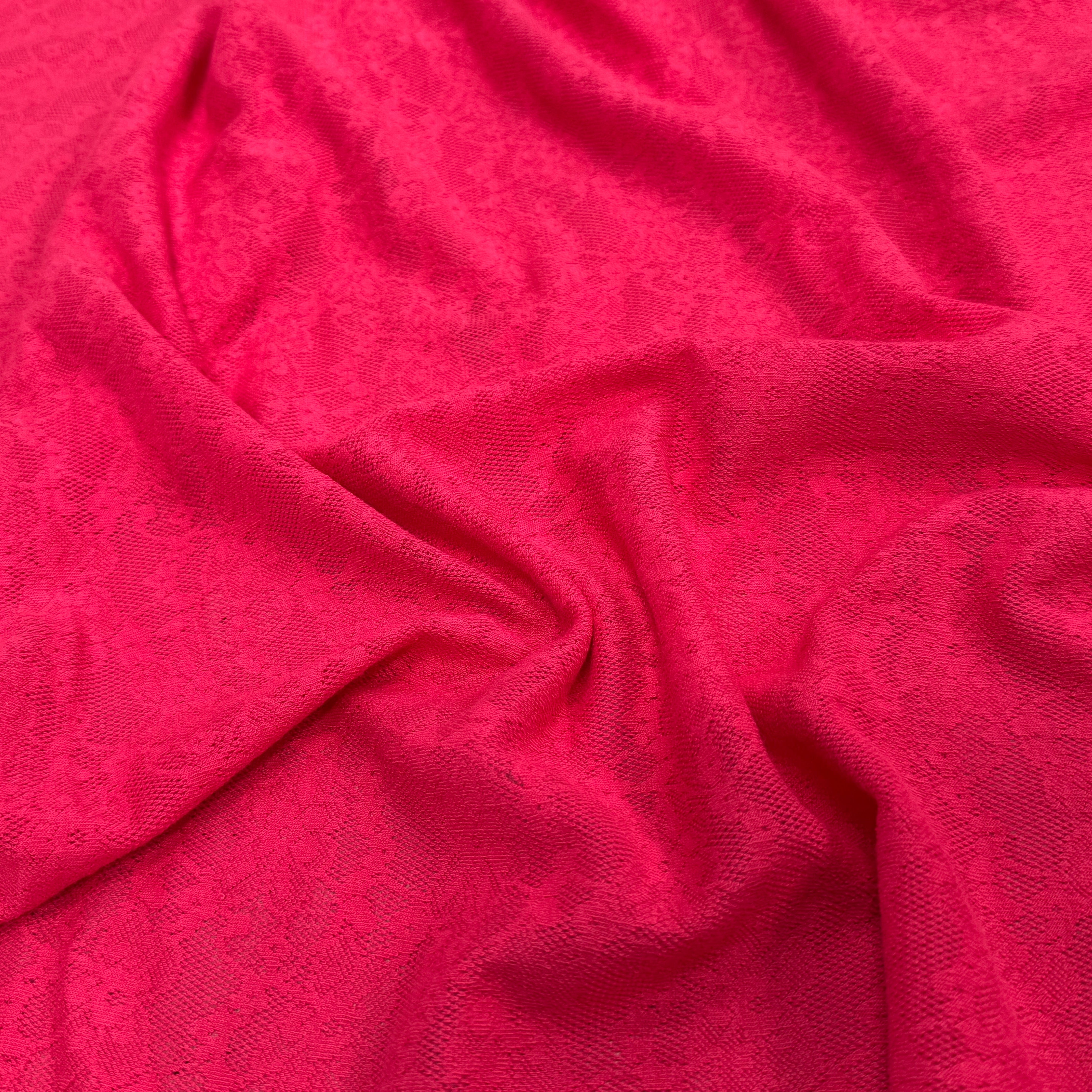 MAILLE JACQUARD DENTELLE MARGUERITE ROUGE/ROSE - My Little Coupon