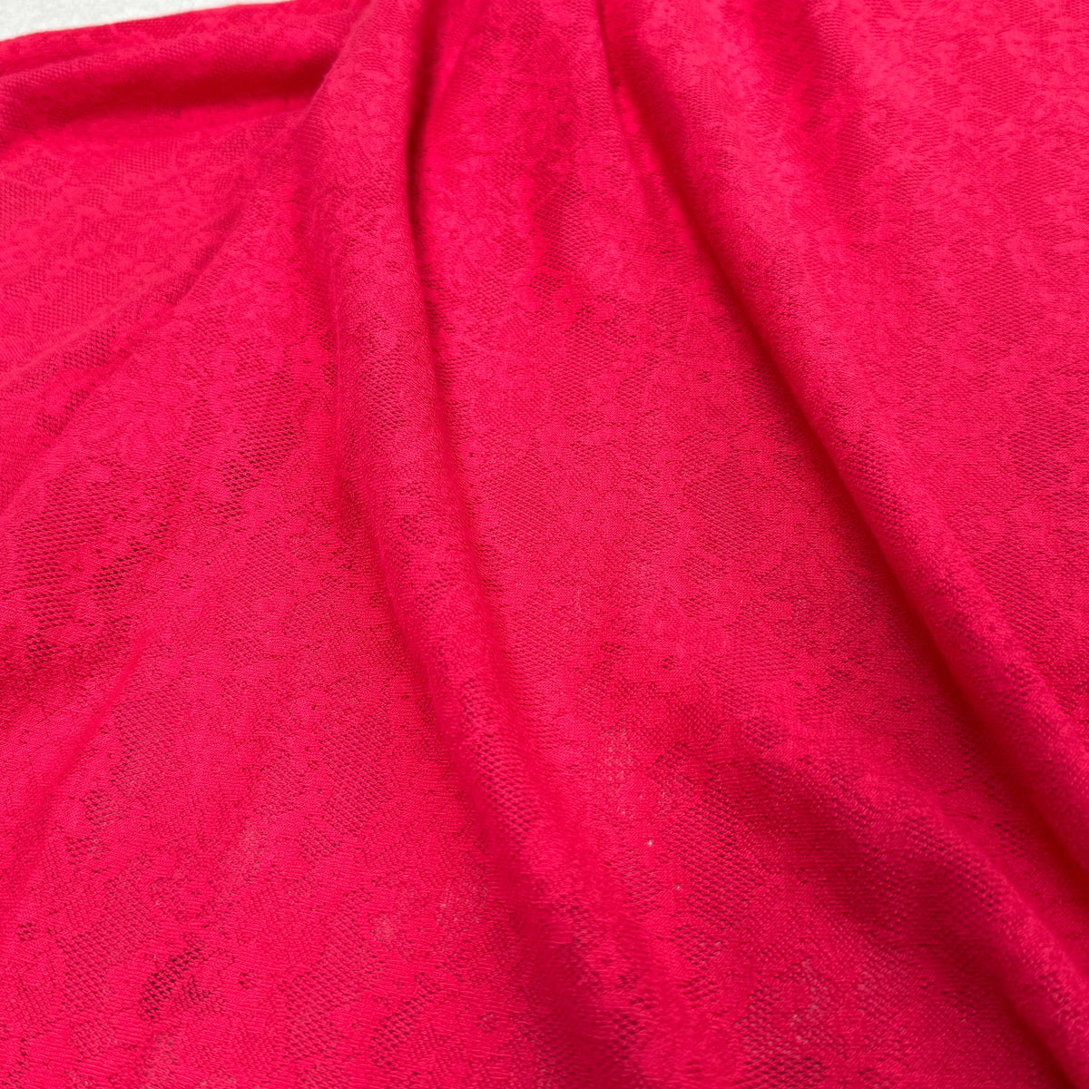 MAILLE JACQUARD DENTELLE MARGUERITE ROUGE/ROSE - My Little Coupon