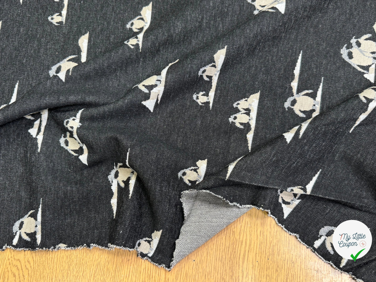 MAILLE JACQUARD ESPRIT MILANO IMPRIMÉ PINGOUINS GRIS ANTHRACITE - My Little Coupon
