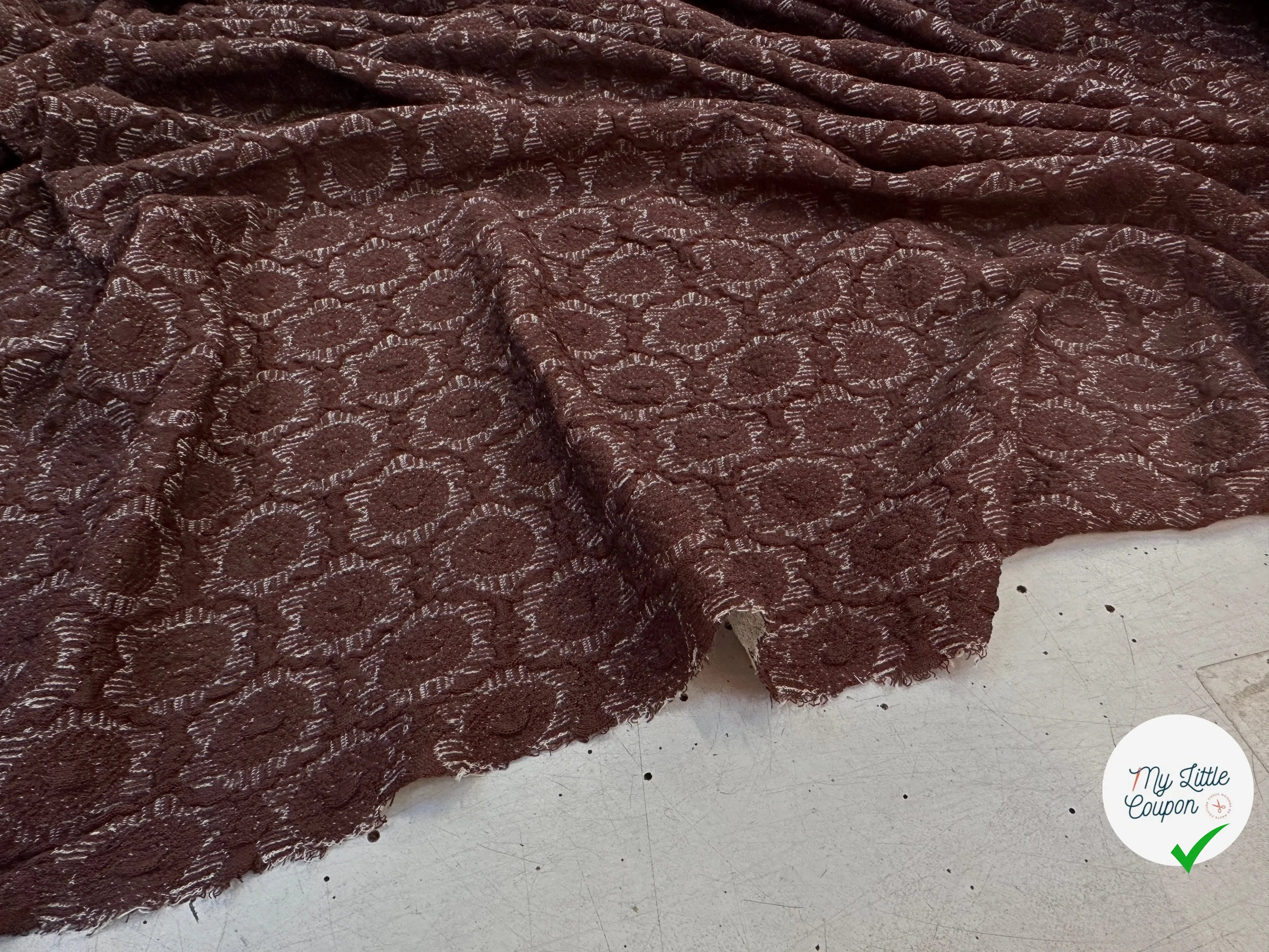 MAILLE JACQUARD VISCOSE PETALES DE ROSE - My Little Coupon