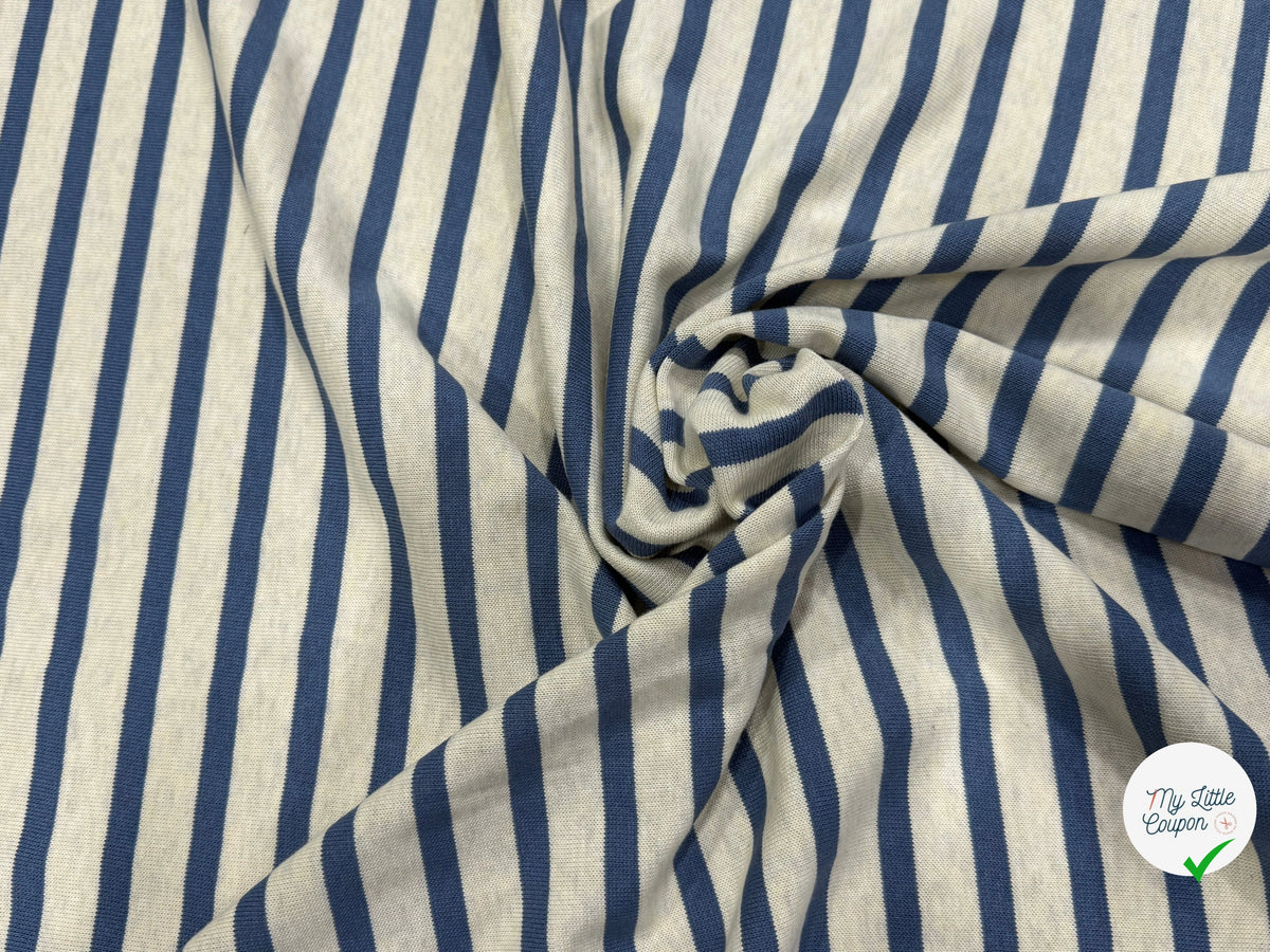 MAILLE LOURDE 100% COTON RAYURES CHANVRE ET MACADAM FABRICATION RÉGION DE TROYES 🇫🇷 - My Little Coupon