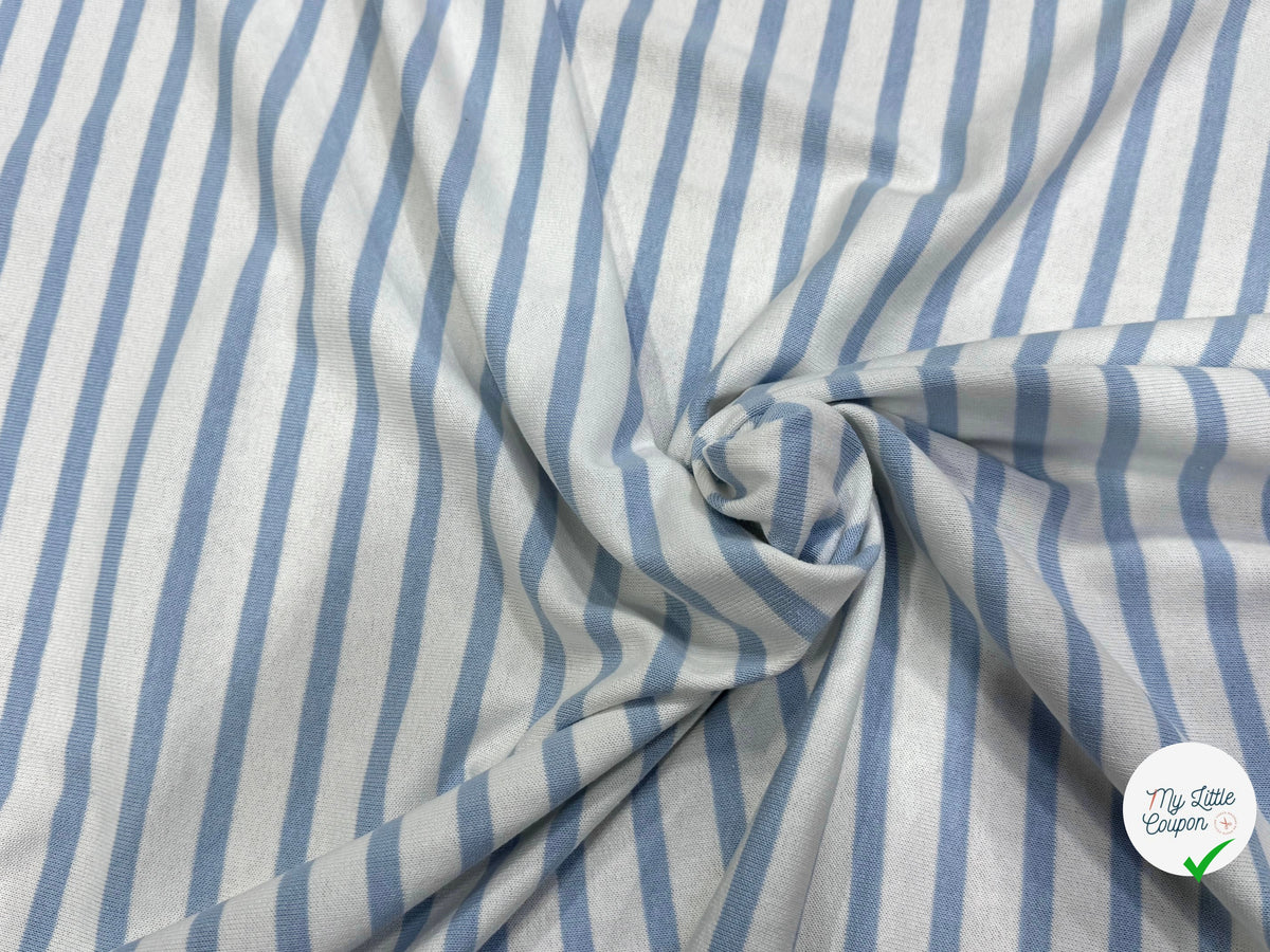 MAILLE LOURDE 100% COTON RAYURES NEIGE ET CIEL FABRICATION RÉGION DE TROYES 🇫🇷 - My Little Coupon
