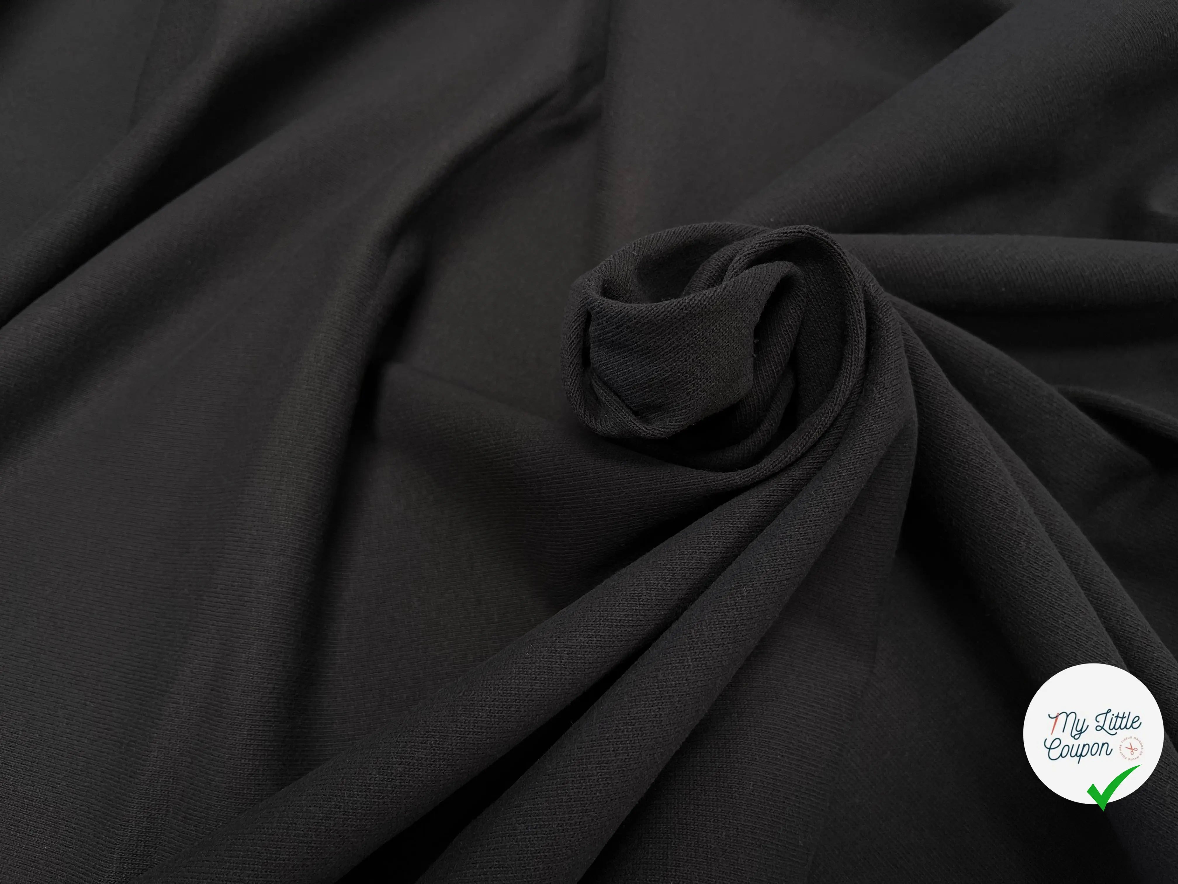 MAILLE LOURDE COTON UNI NOIR - My Little Coupon