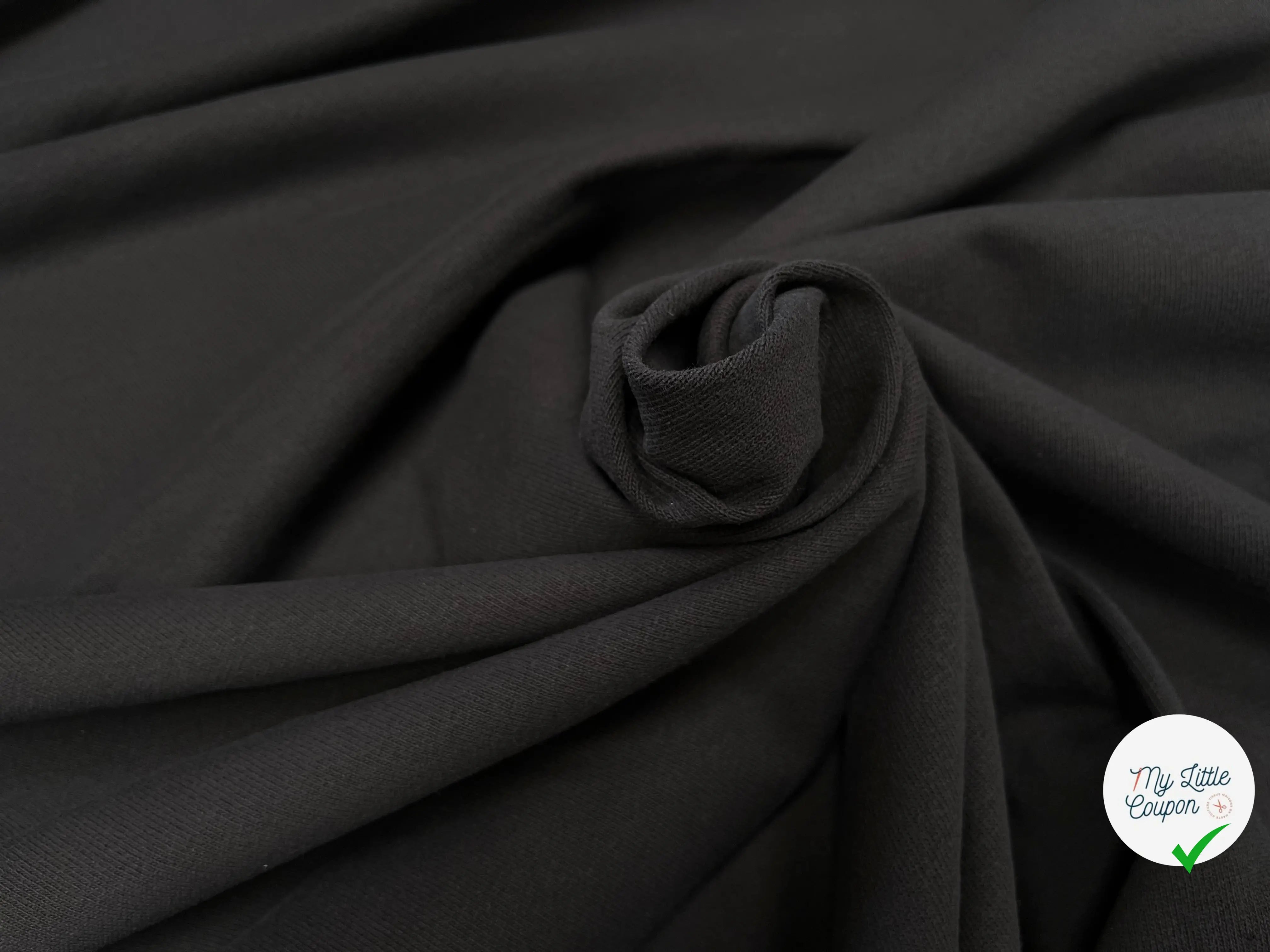 MAILLE LOURDE COTON UNI NOIR - My Little Coupon