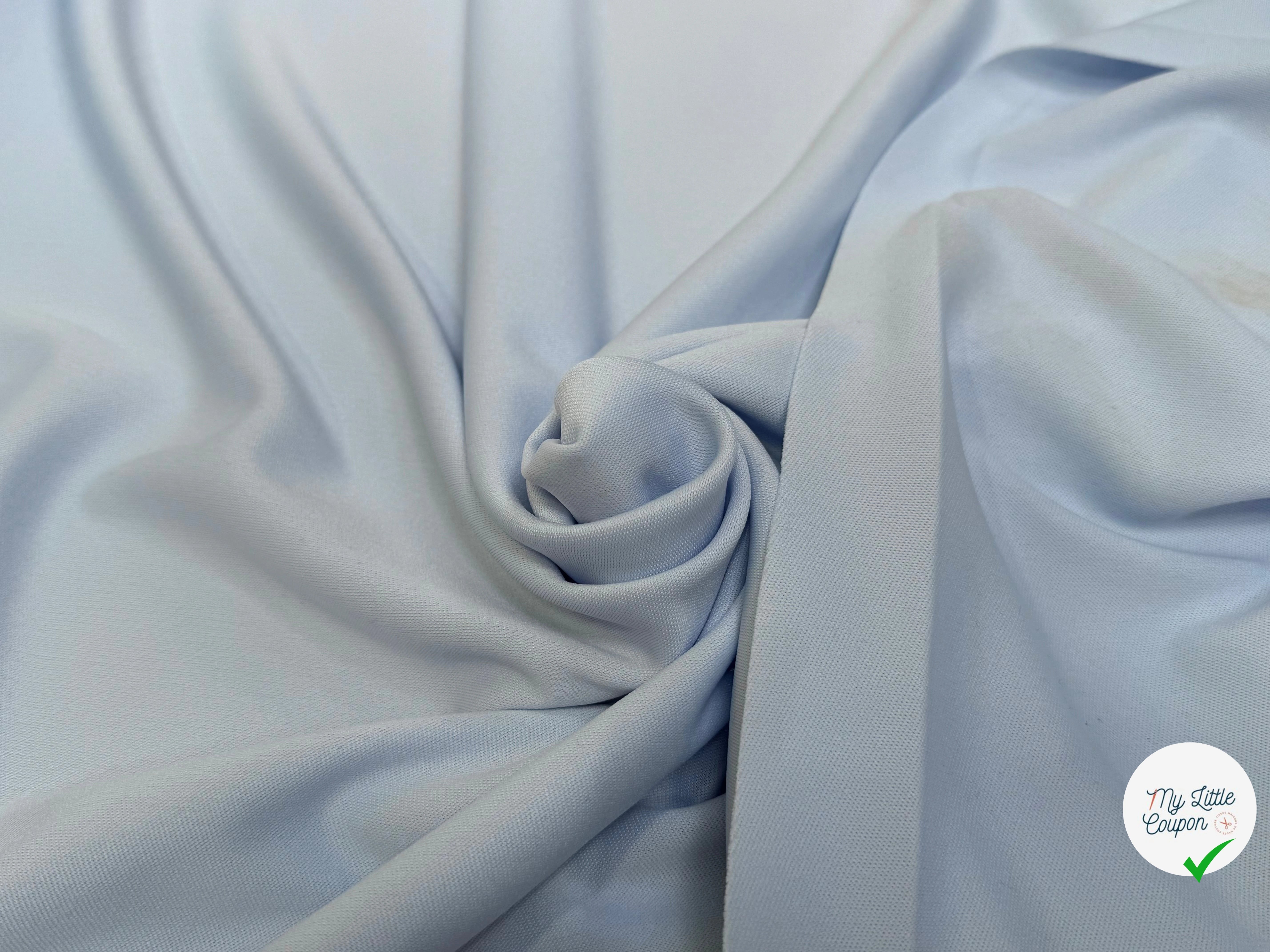MAILLE LOURDE LÉGÈREMENT CREPÉE SOFT BLUE - My Little Coupon