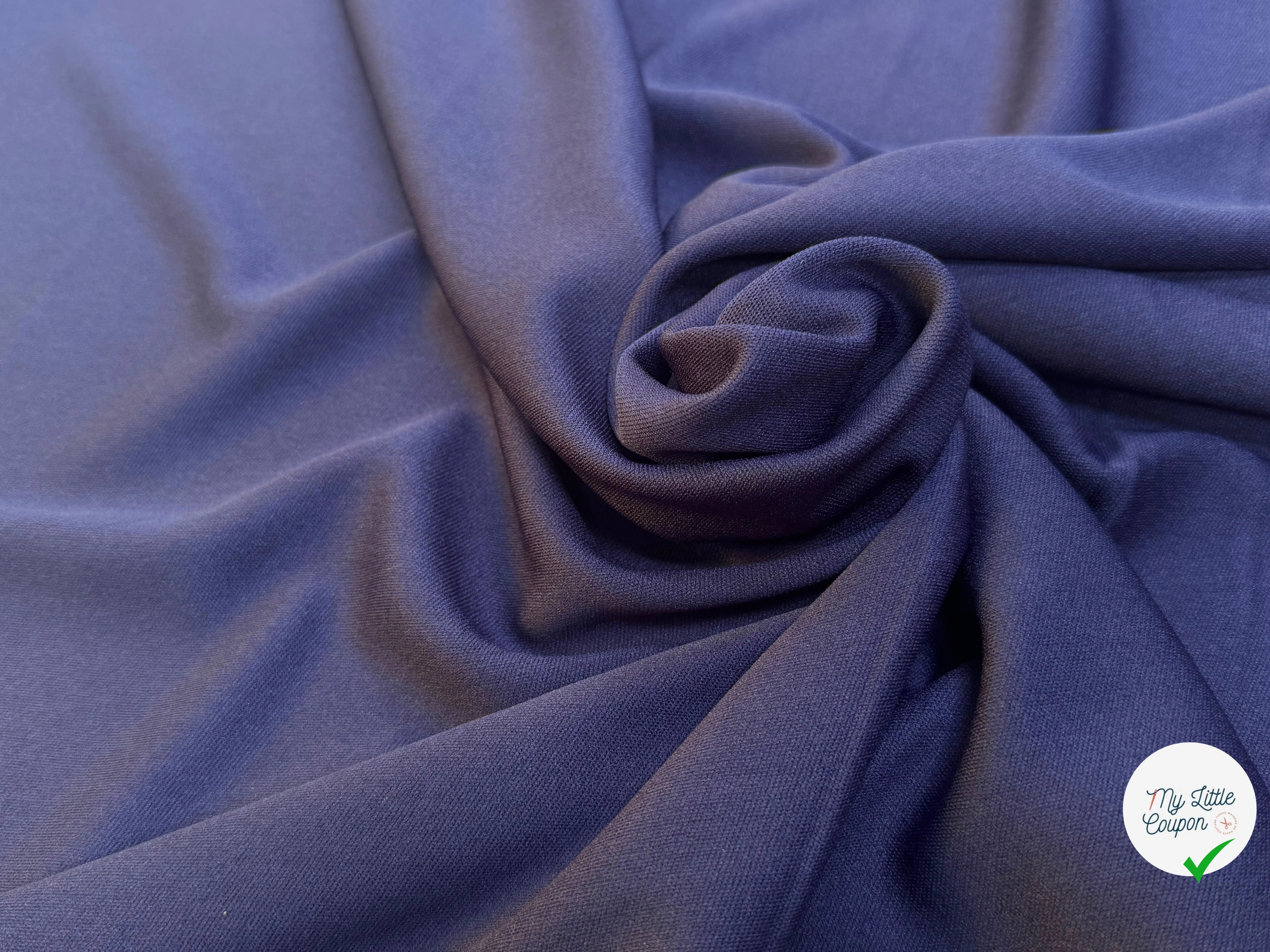 MAILLE LOURDE LÉGÈREMENT CREPÉE WORK BLUE - My Little Coupon
