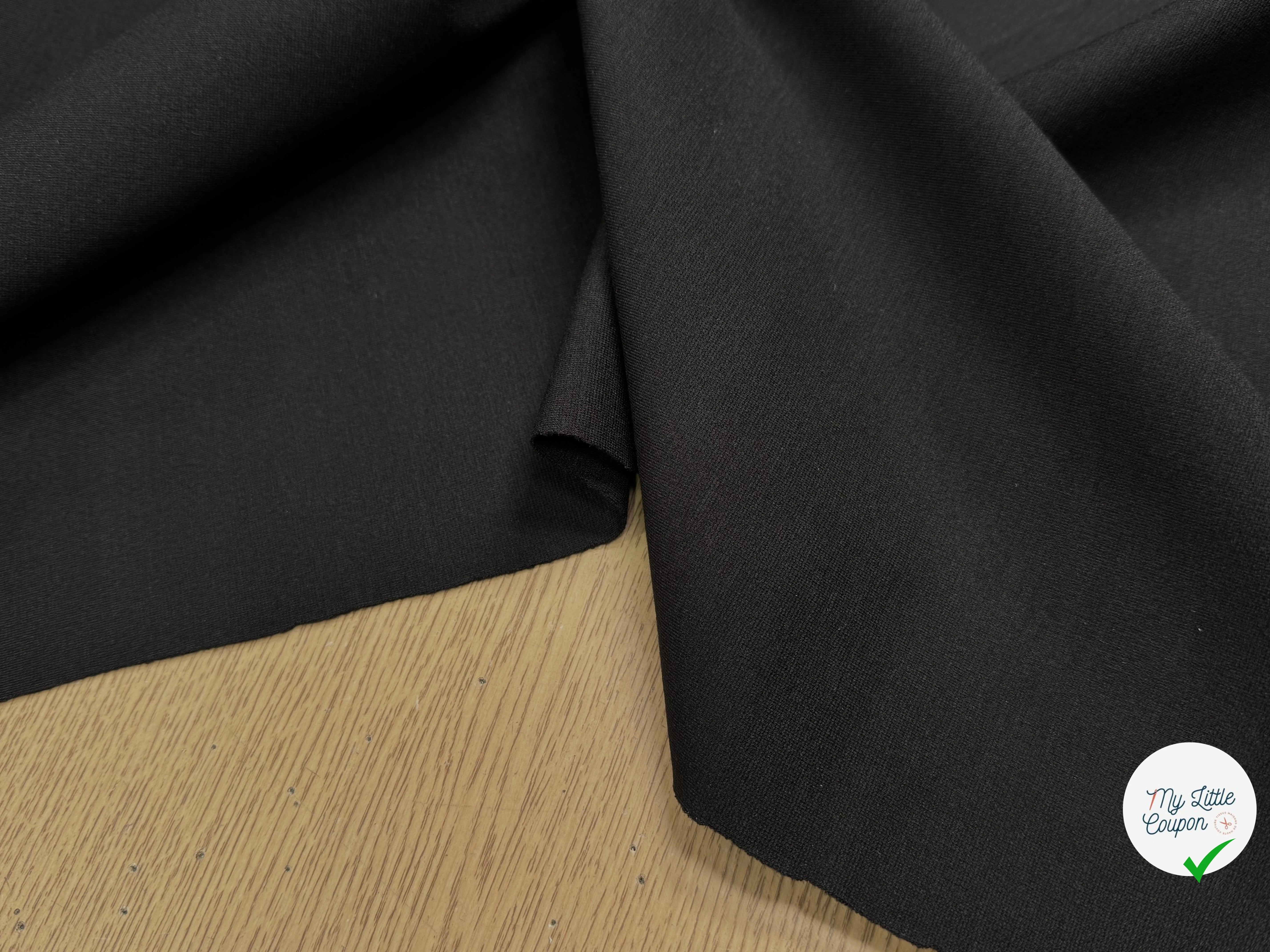 MAILLE LOURDE POLYVISCOSE NOIR 130CM - My Little Coupon