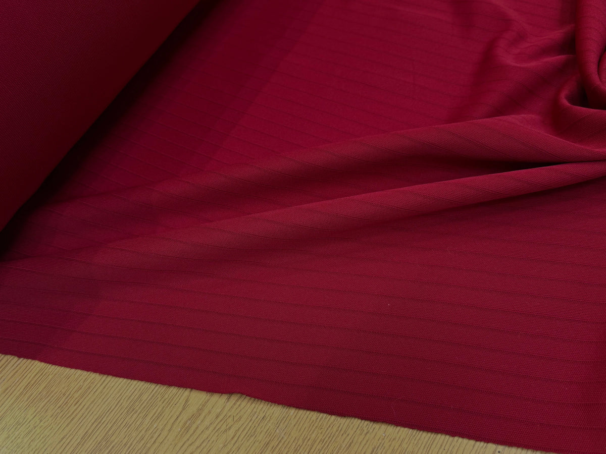 MAILLE LOURDE RAYÉE ROUGE RÊCHE FABRICATION FRANÇAISE - My Little Coupon