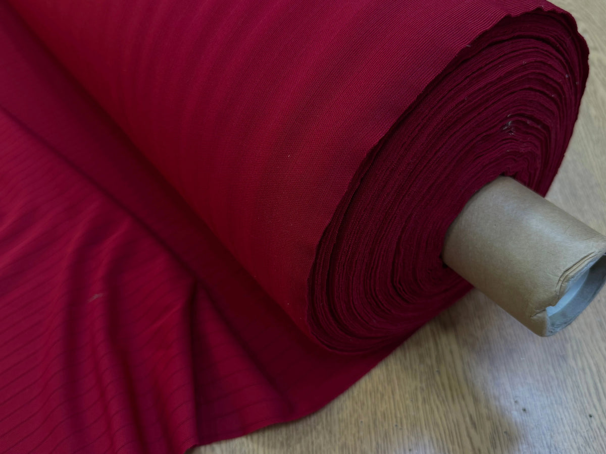MAILLE LOURDE RAYÉE ROUGE RÊCHE FABRICATION FRANÇAISE - My Little Coupon