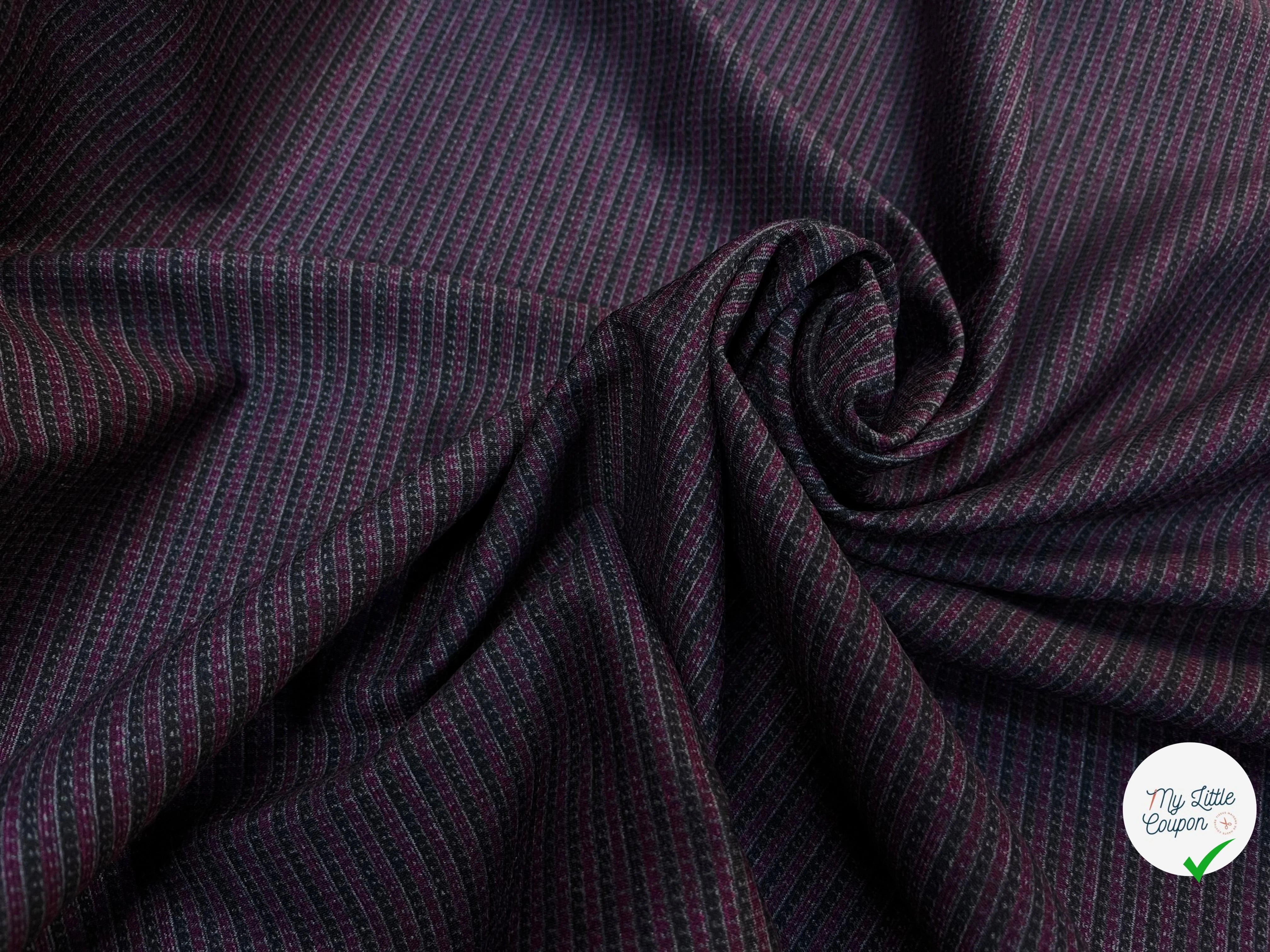 MAILLE MILANO À RAYURES NOIR&VIOLET - My Little Coupon