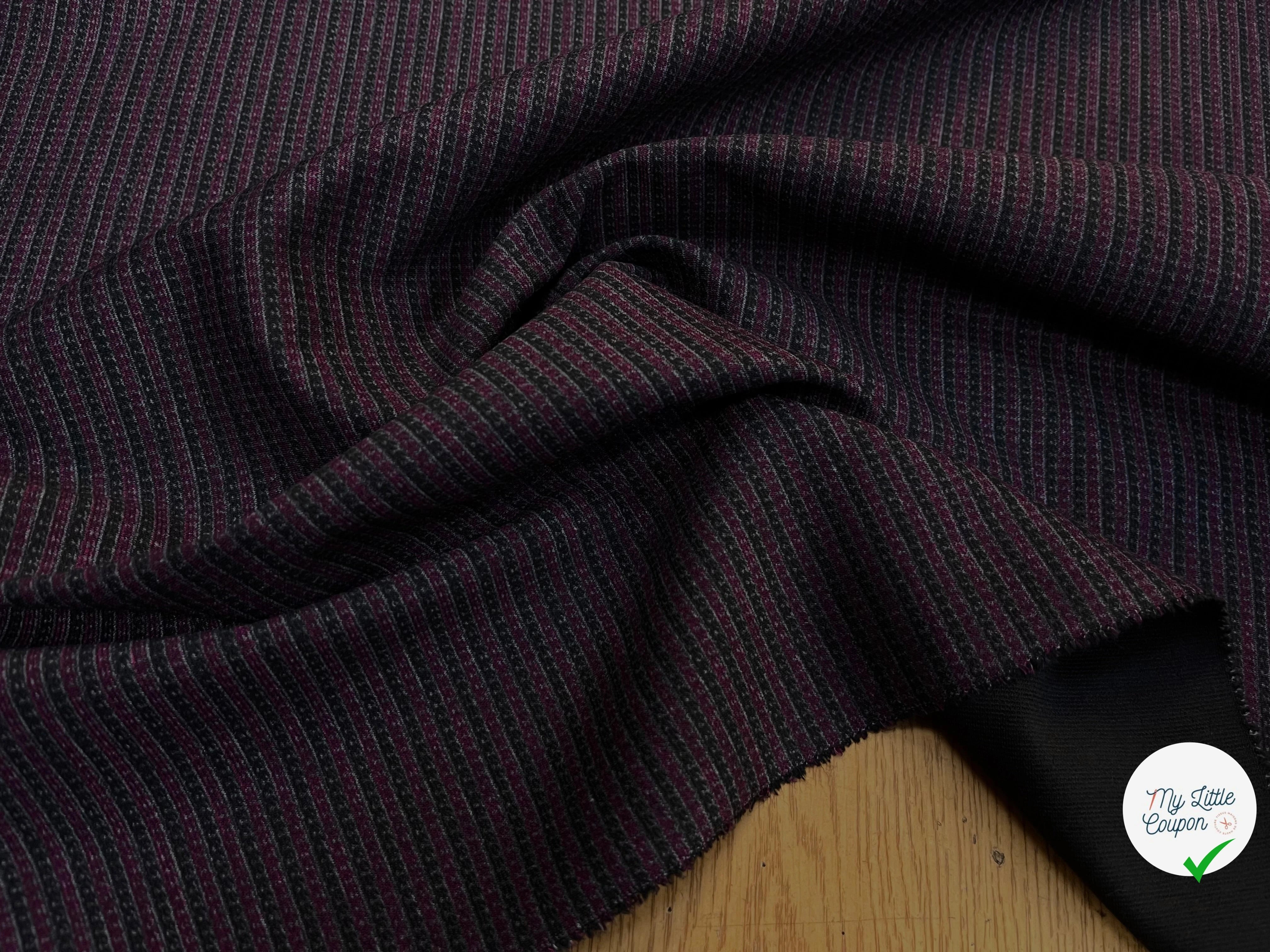 MAILLE MILANO À RAYURES NOIR&VIOLET - My Little Coupon