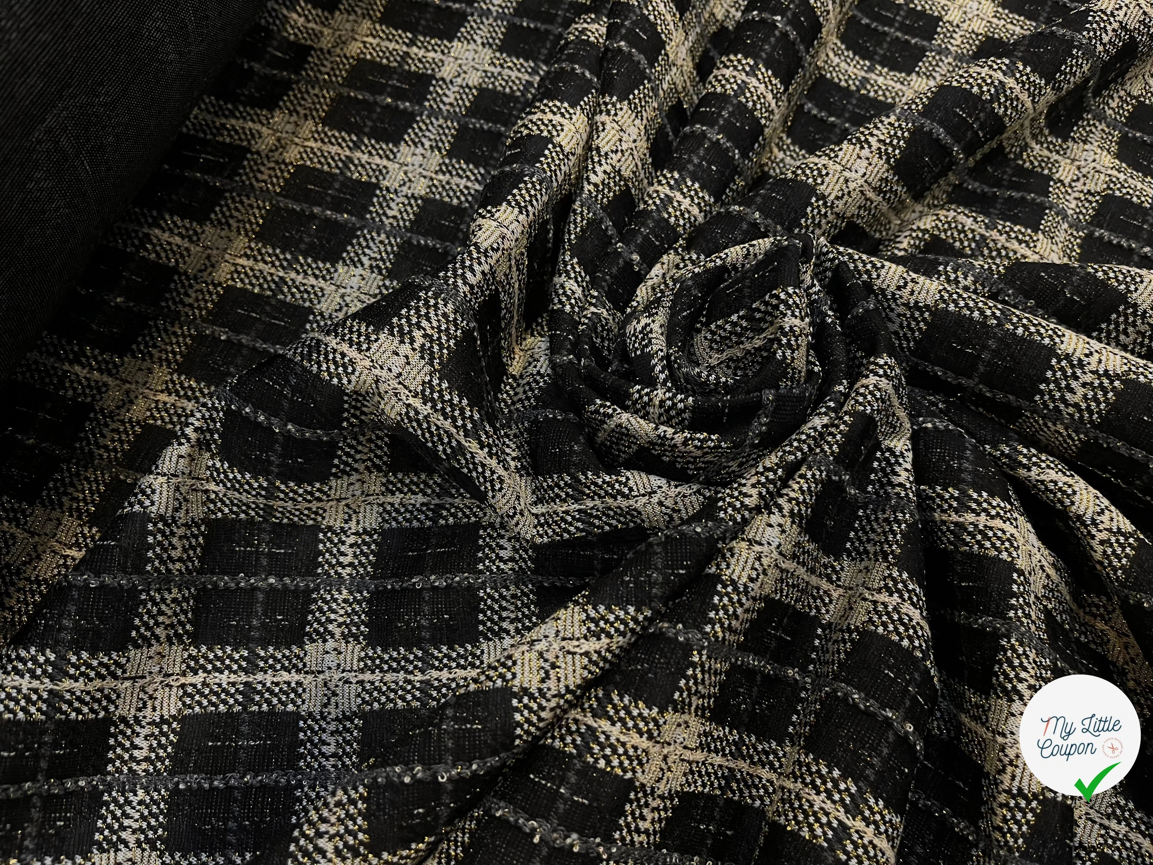 MAILLE MILANO FIL OR À CARREAUX - My Little Coupon