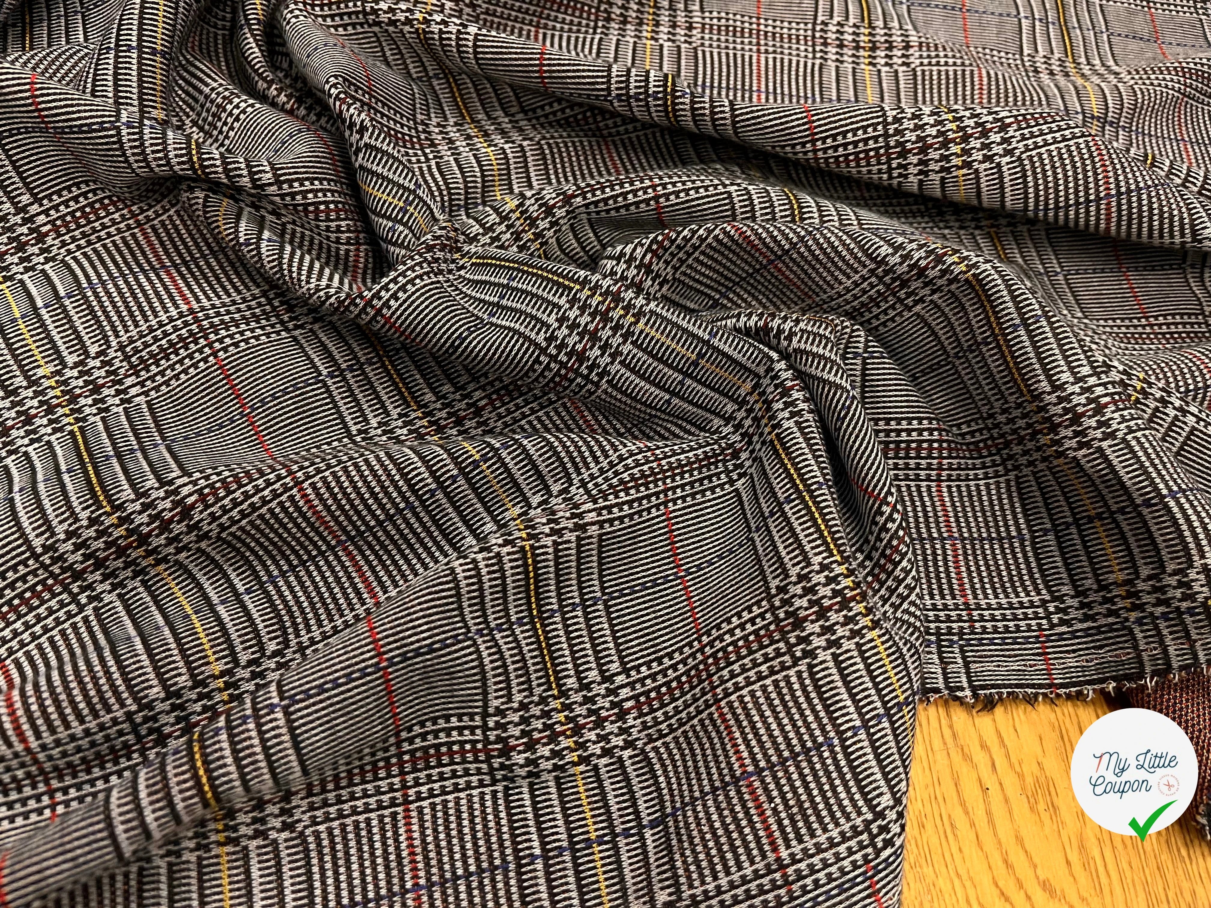 MAILLE MILANO PRINCE DE GALLE AVEC FILS MULTICOLORES STRETCH - My Little Coupon