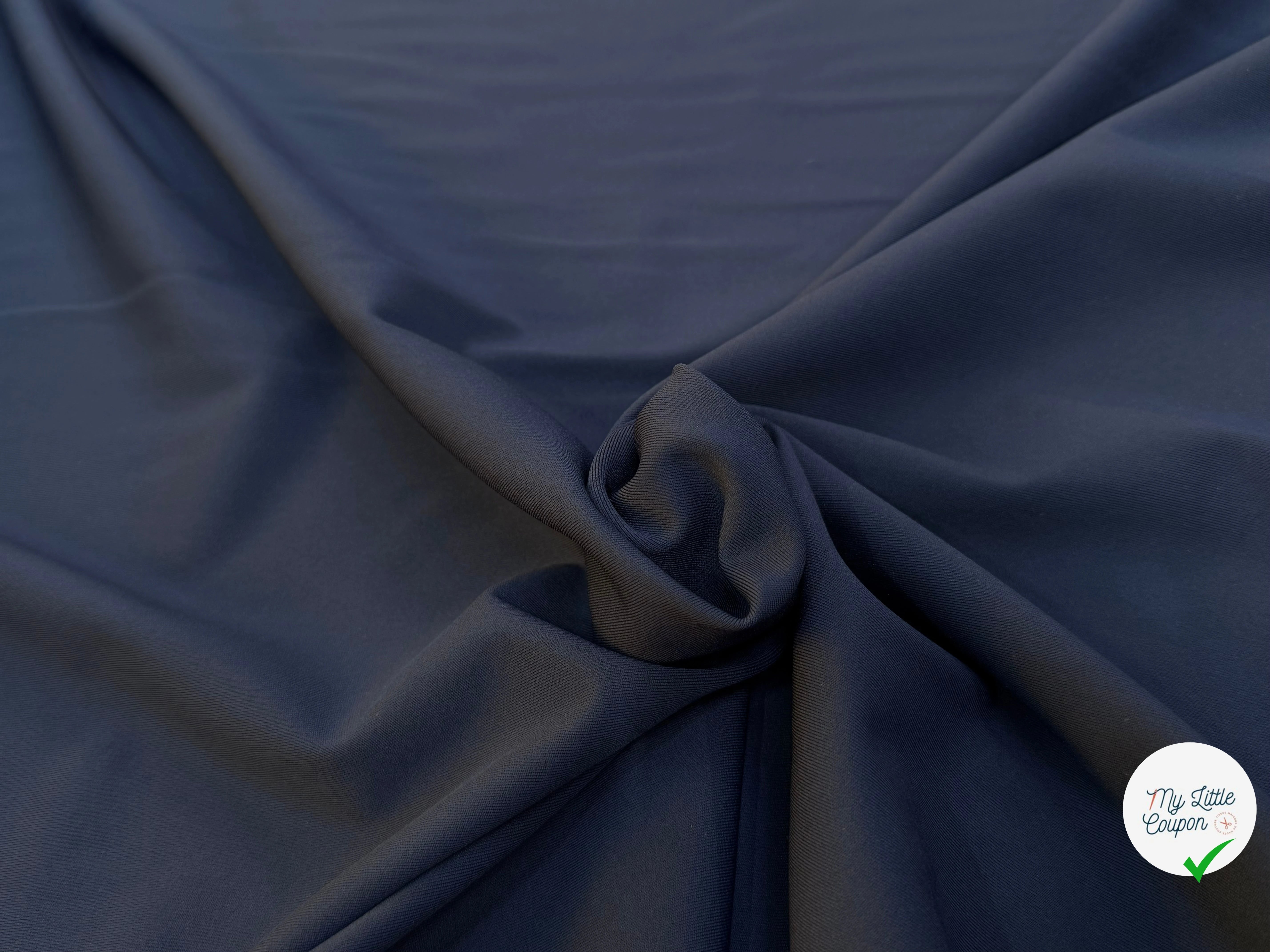 MAILLE POLYAMIDE DOUCE NAVY - My Little Coupon