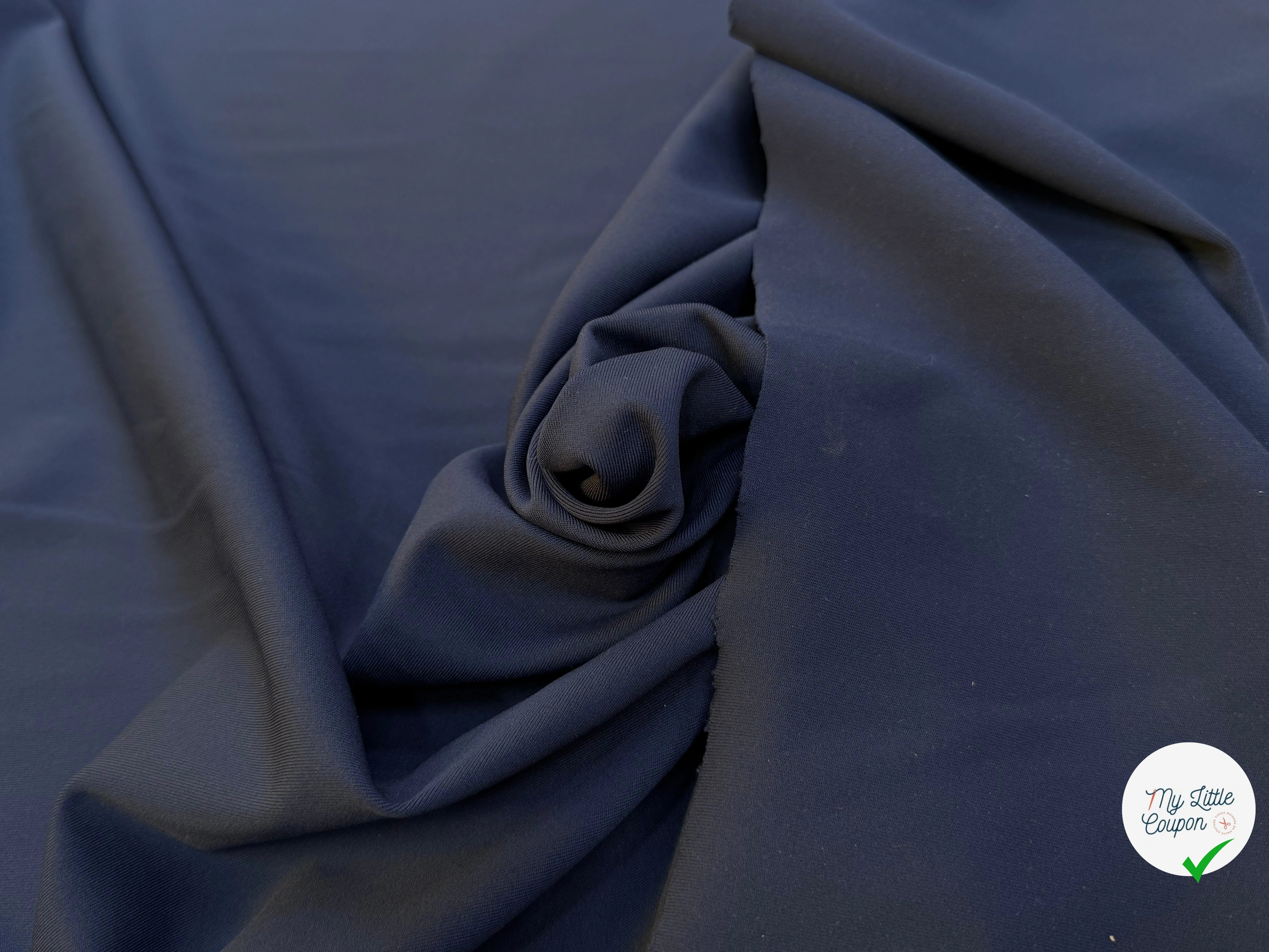 MAILLE POLYAMIDE DOUCE NAVY - My Little Coupon